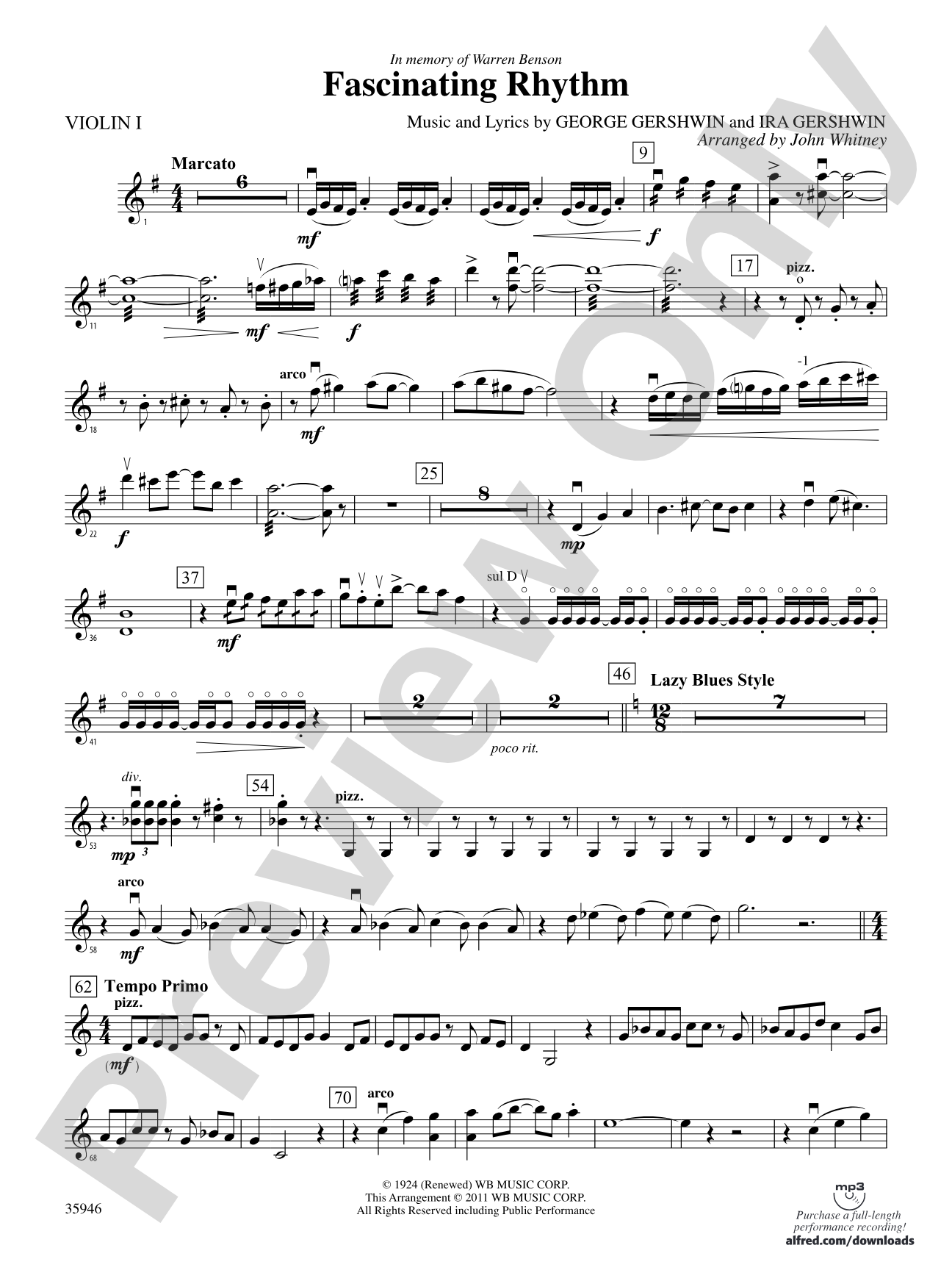 Fascinating Rhythm: 1st Violin