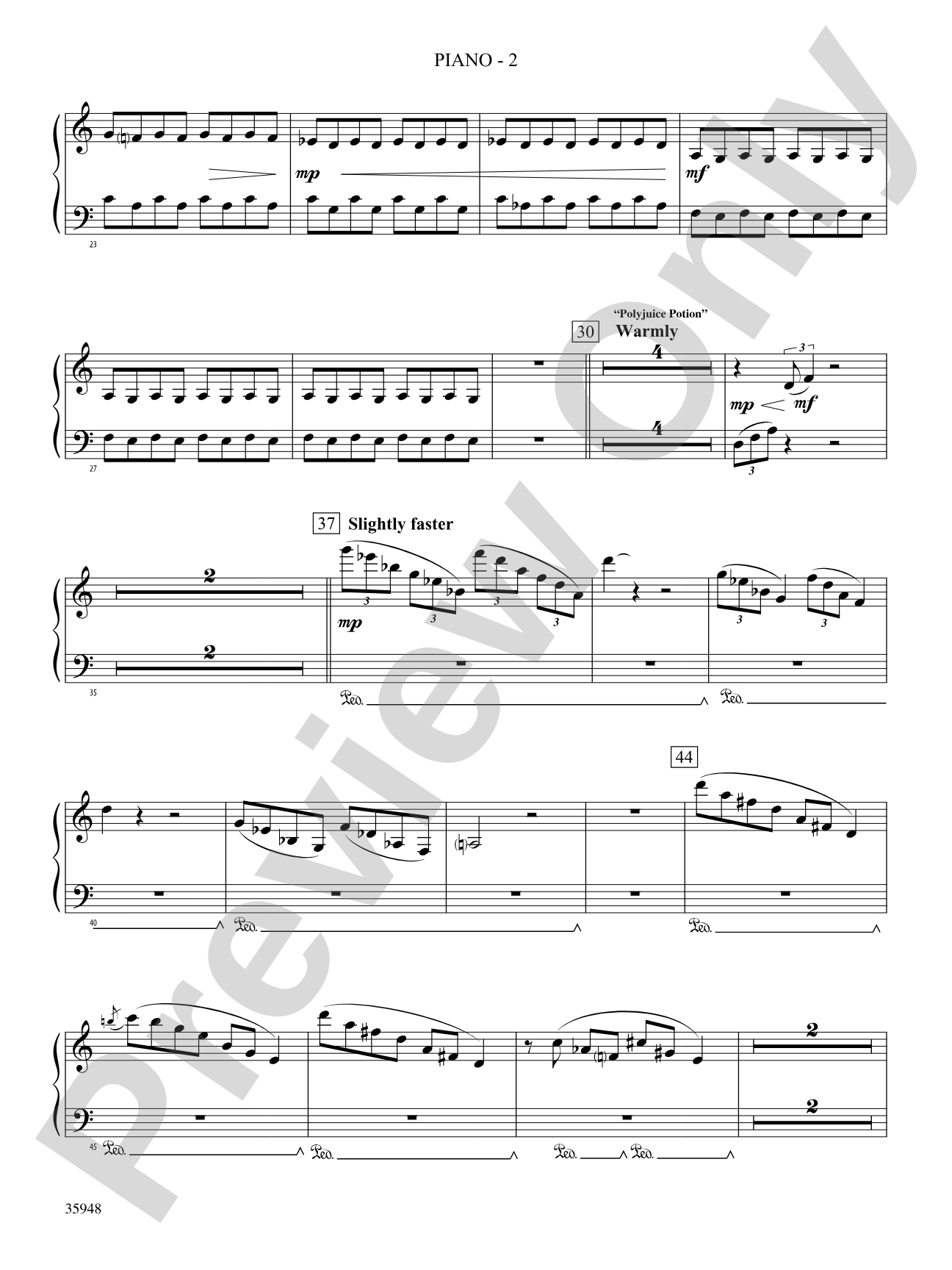 Harry Potter and the Deathly Hallows, Part 1, Suite from: Piano Accompaniment