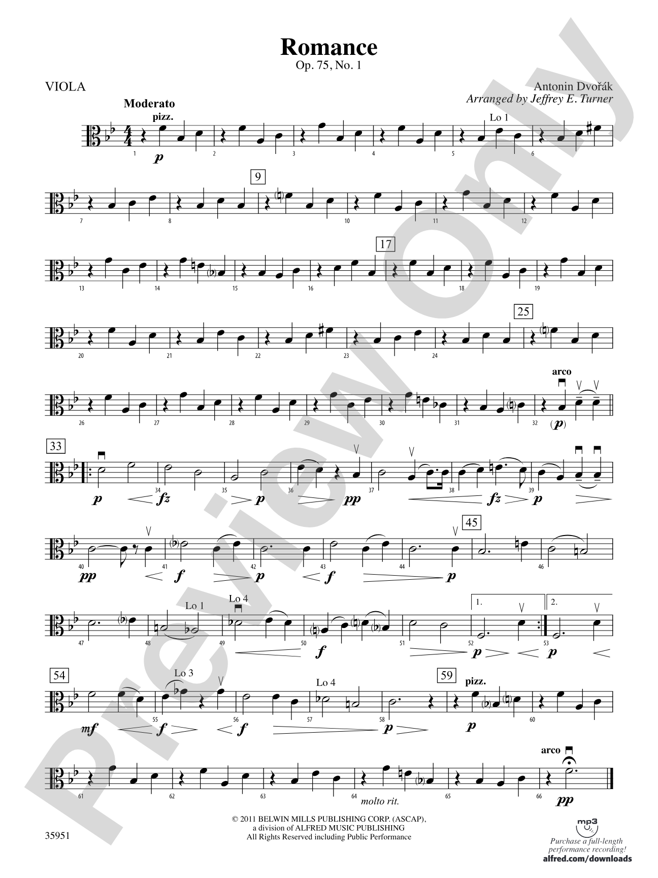 Romance, Op. 75, No. 1: Viola