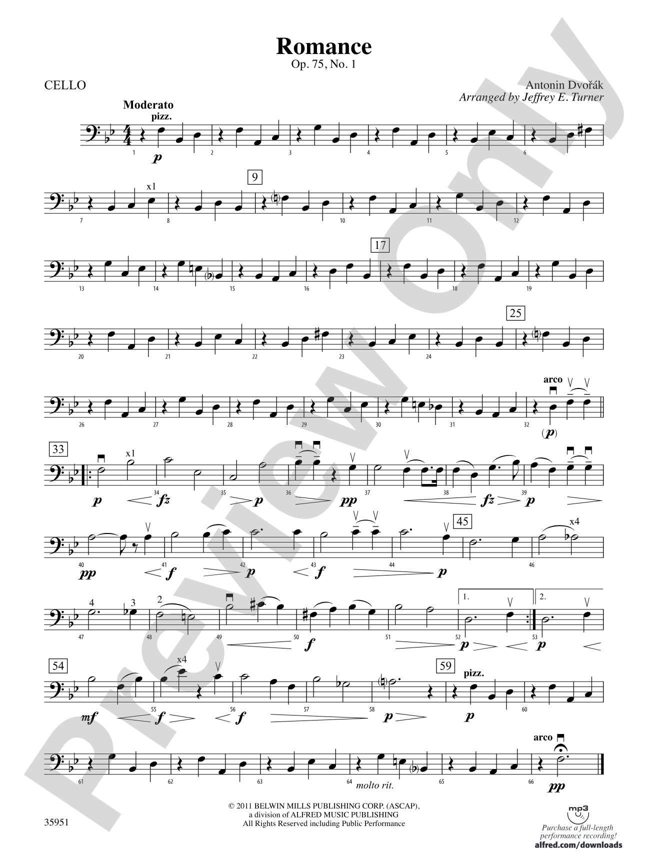 Romance, Op. 75, No. 1: Cello