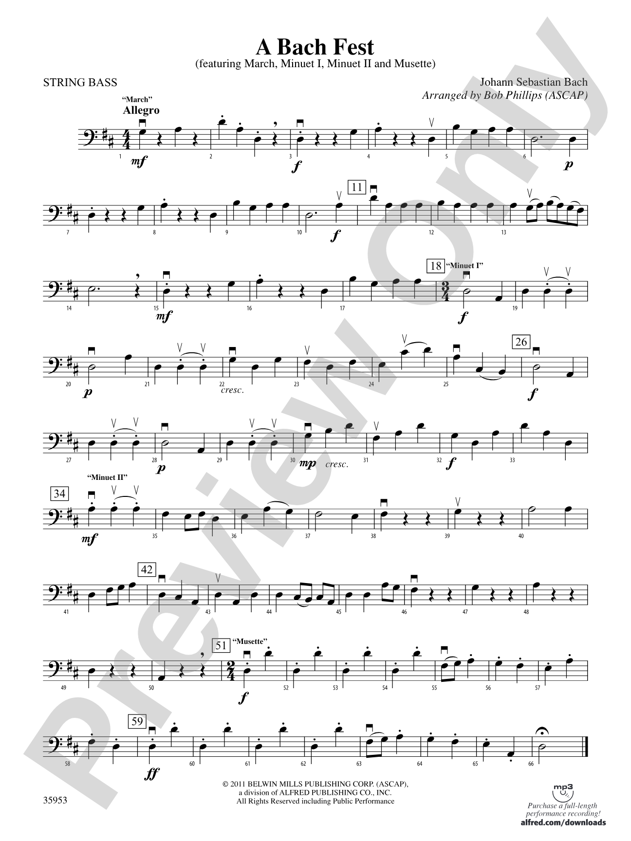 A Bach Fest: String Bass