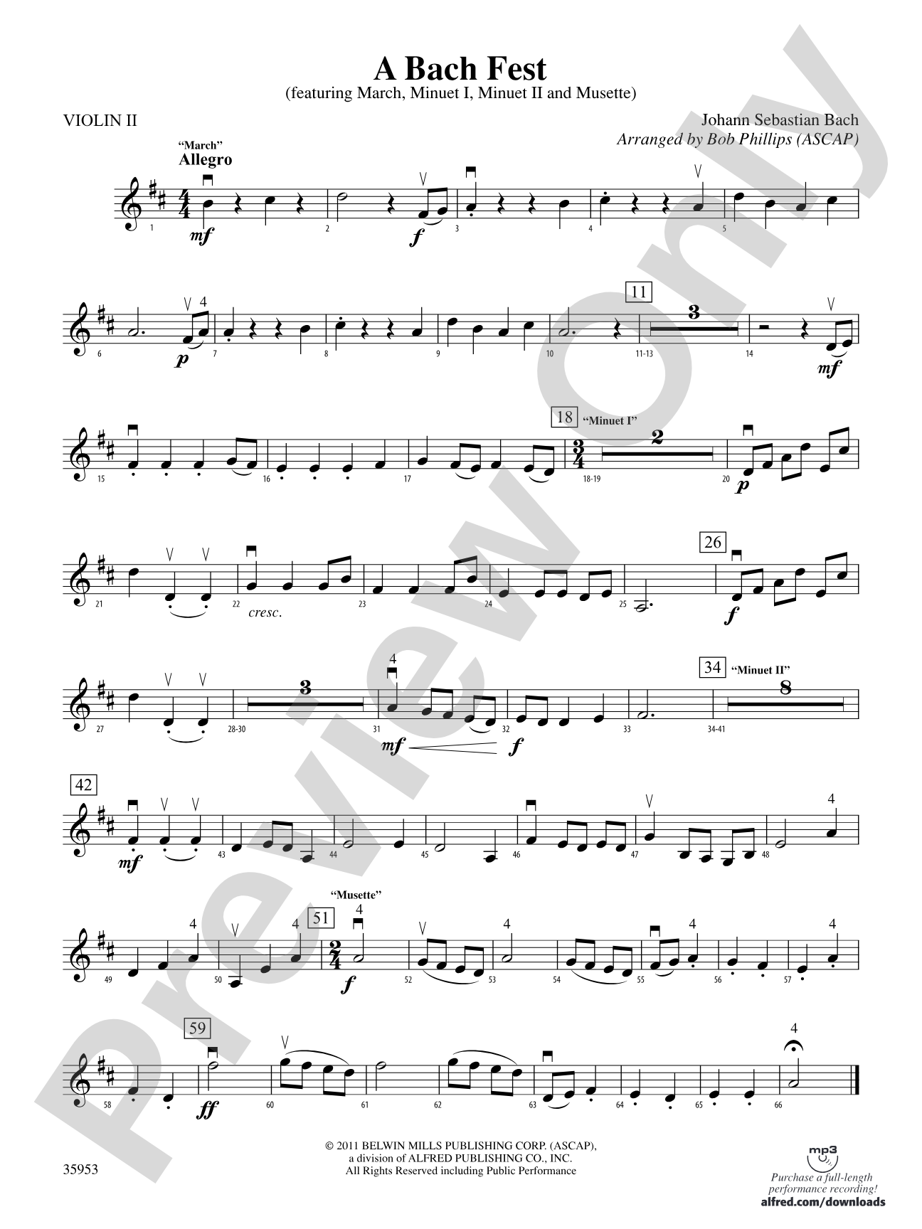A Bach Fest: 2nd Violin