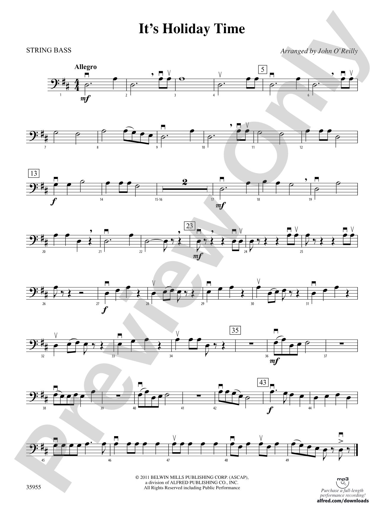 It's Holiday Time: String Bass
