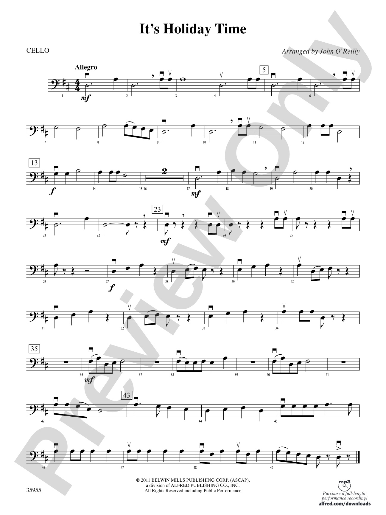It's Holiday Time: Cello