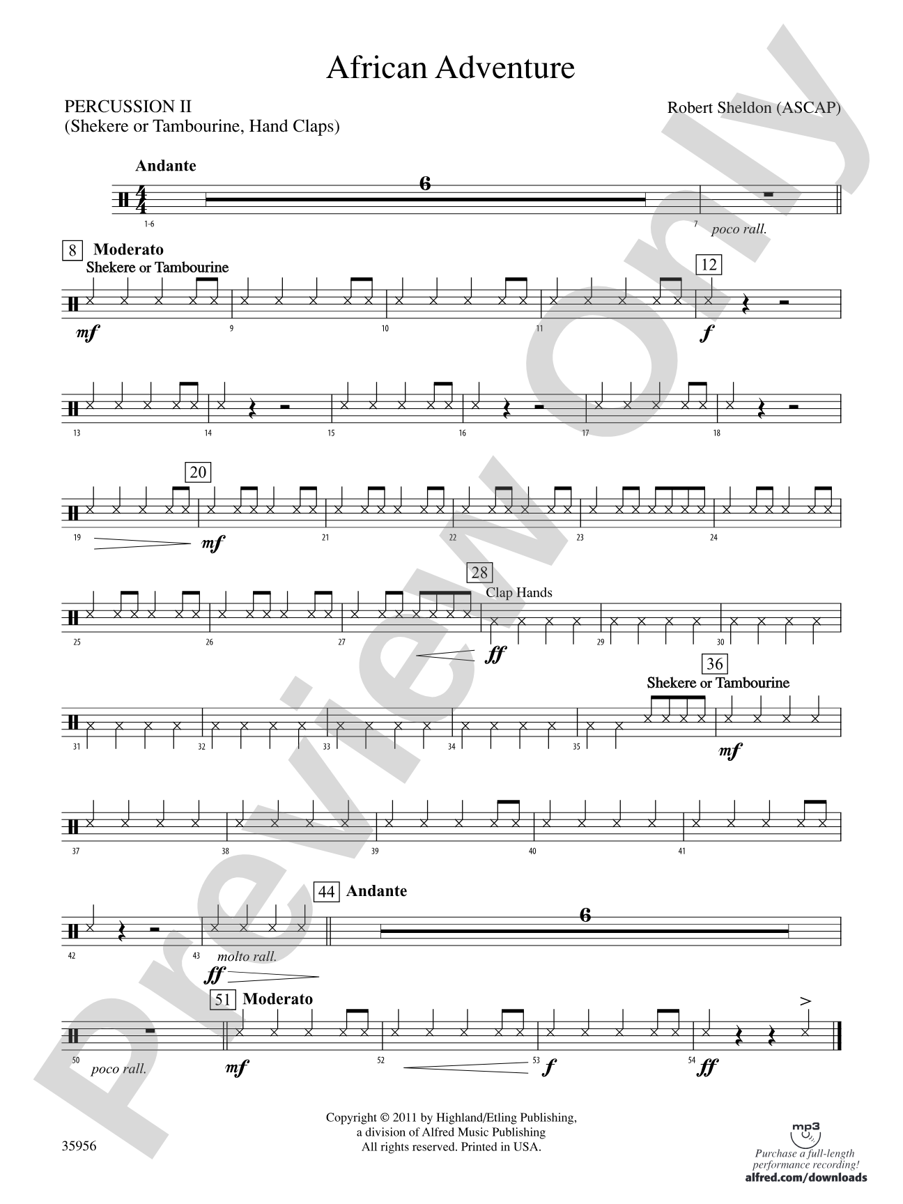 African Adventure: 2nd Percussion