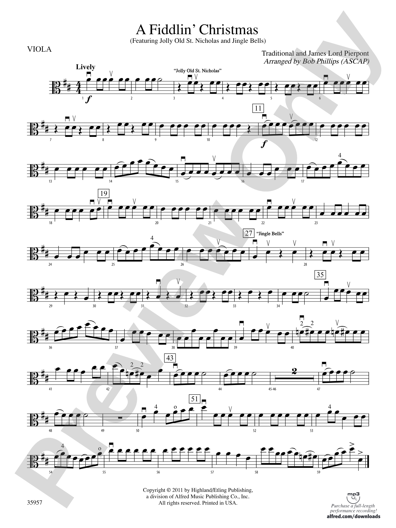 A Fiddlin' Christmas: Viola