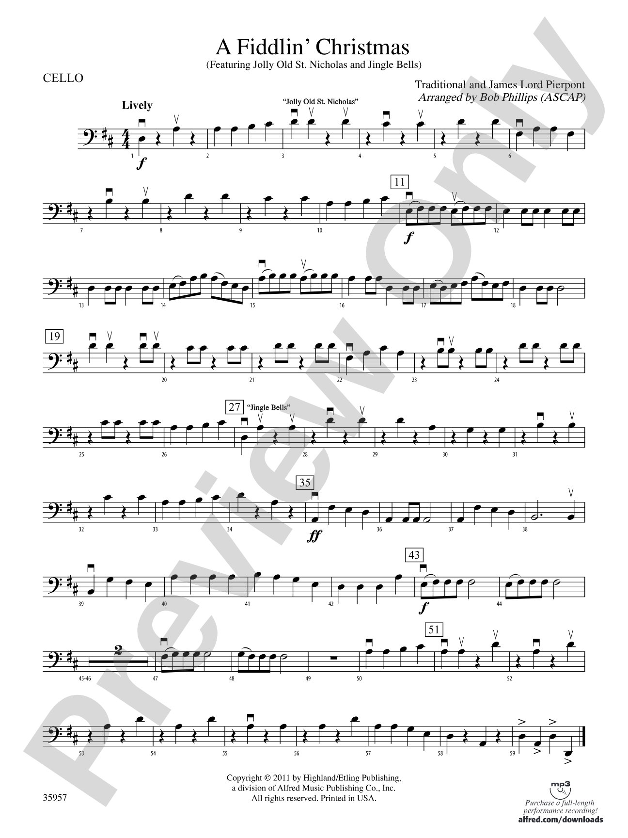 A Fiddlin' Christmas: Cello