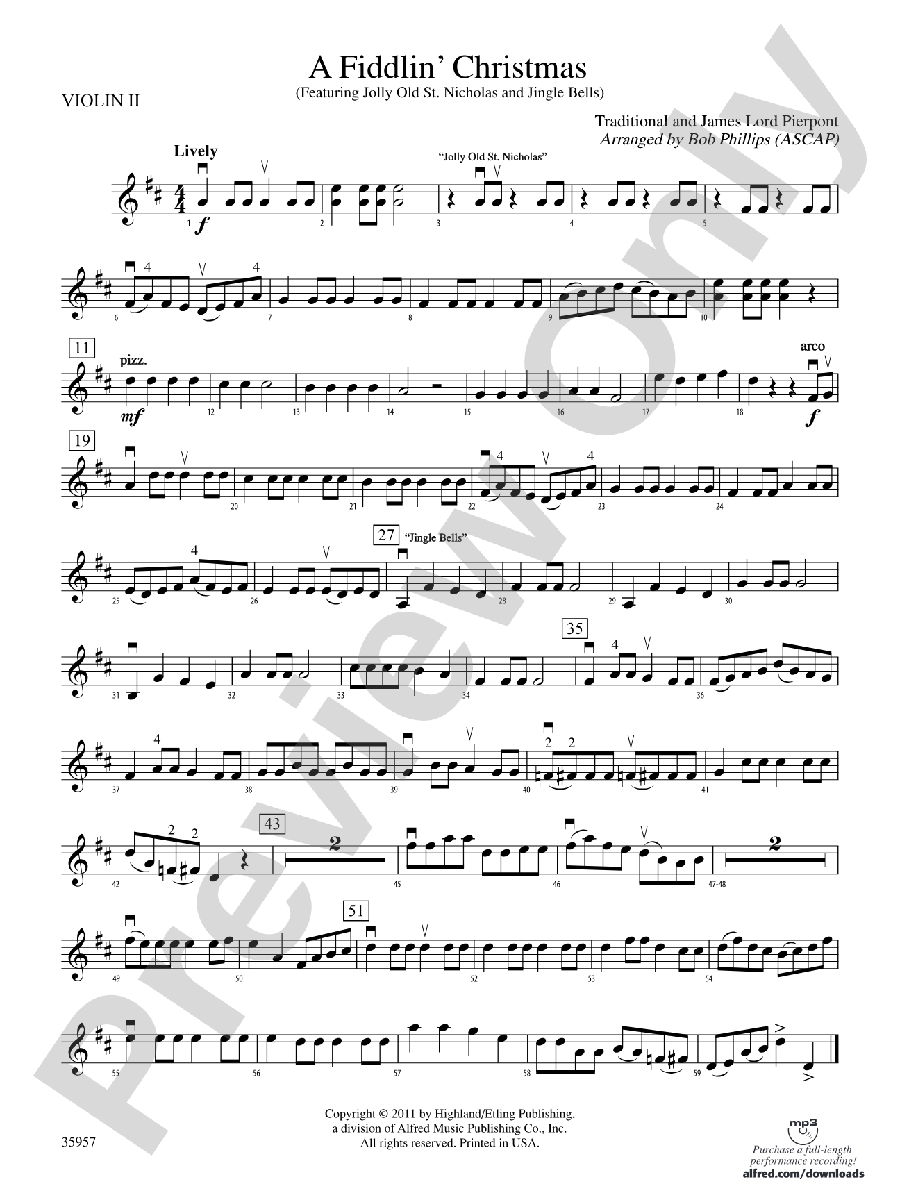 A Fiddlin' Christmas: 2nd Violin