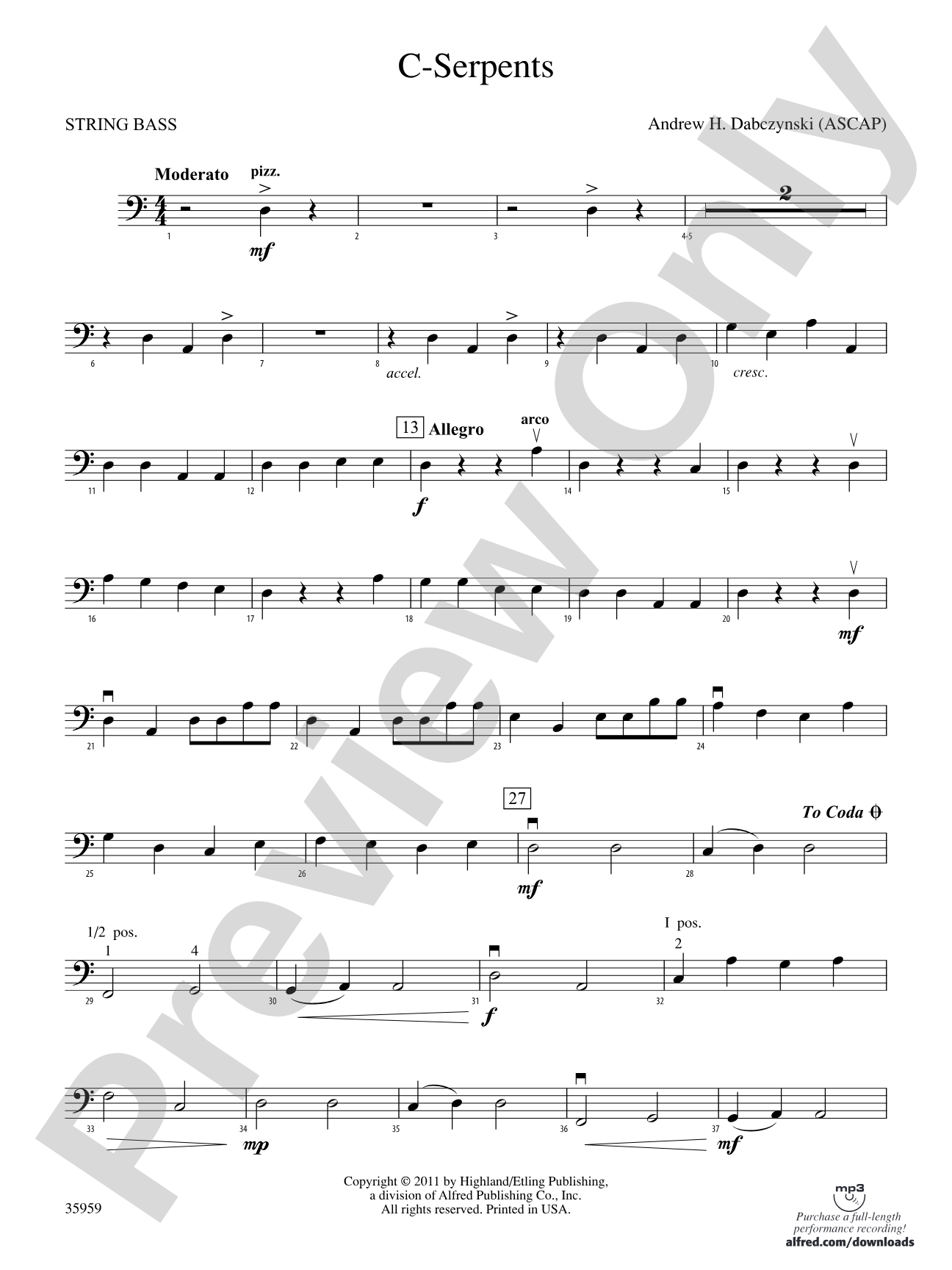 C-Serpents: String Bass