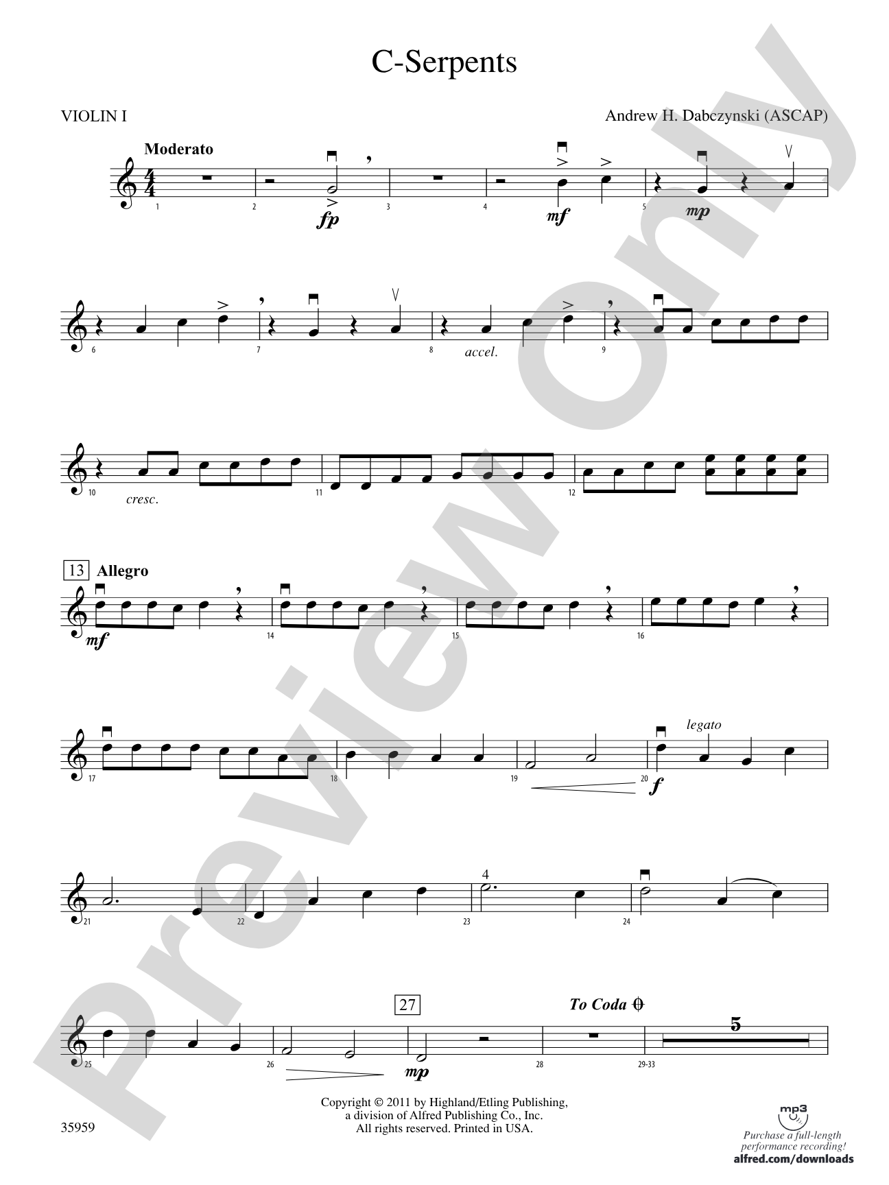 C-Serpents: 1st Violin