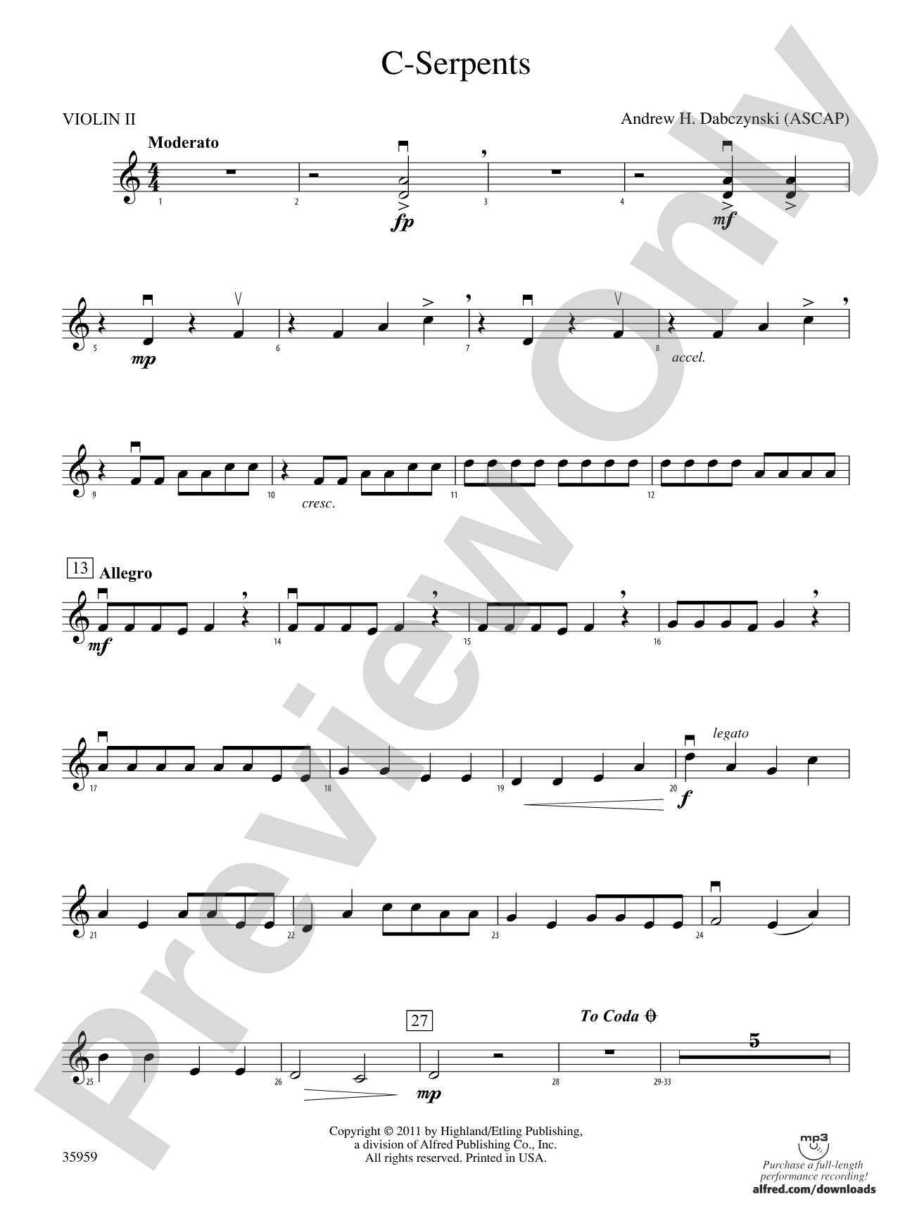 C-Serpents: 2nd Violin