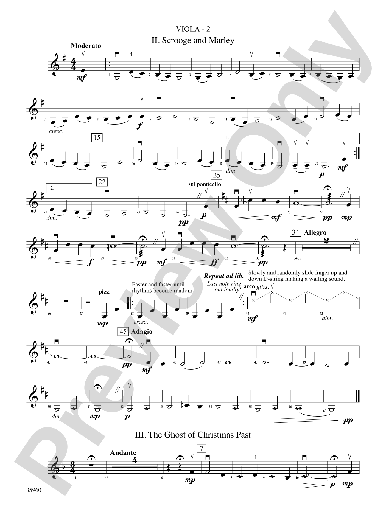 A Dickens Christmas Carol Suite: 3rd Violin (Viola [TC])