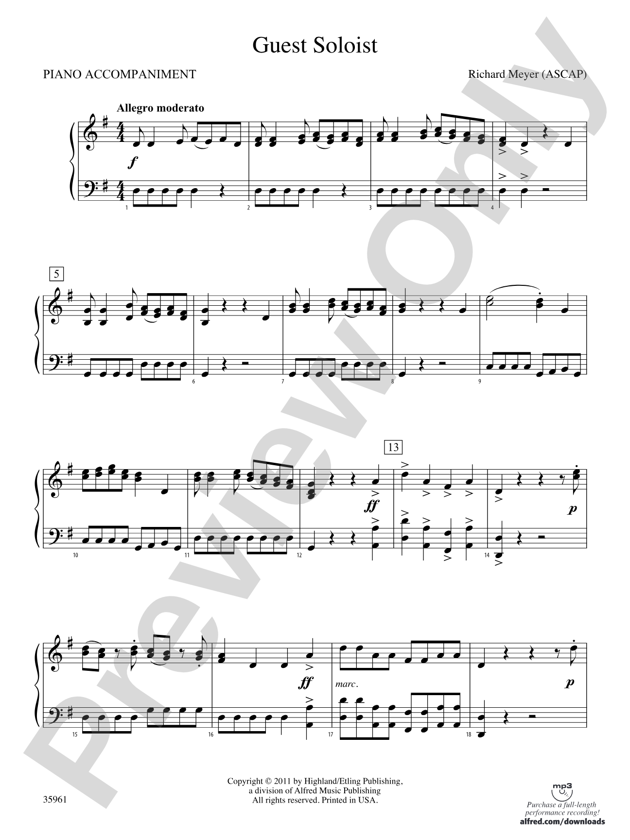 Guest Soloist: Piano Accompaniment