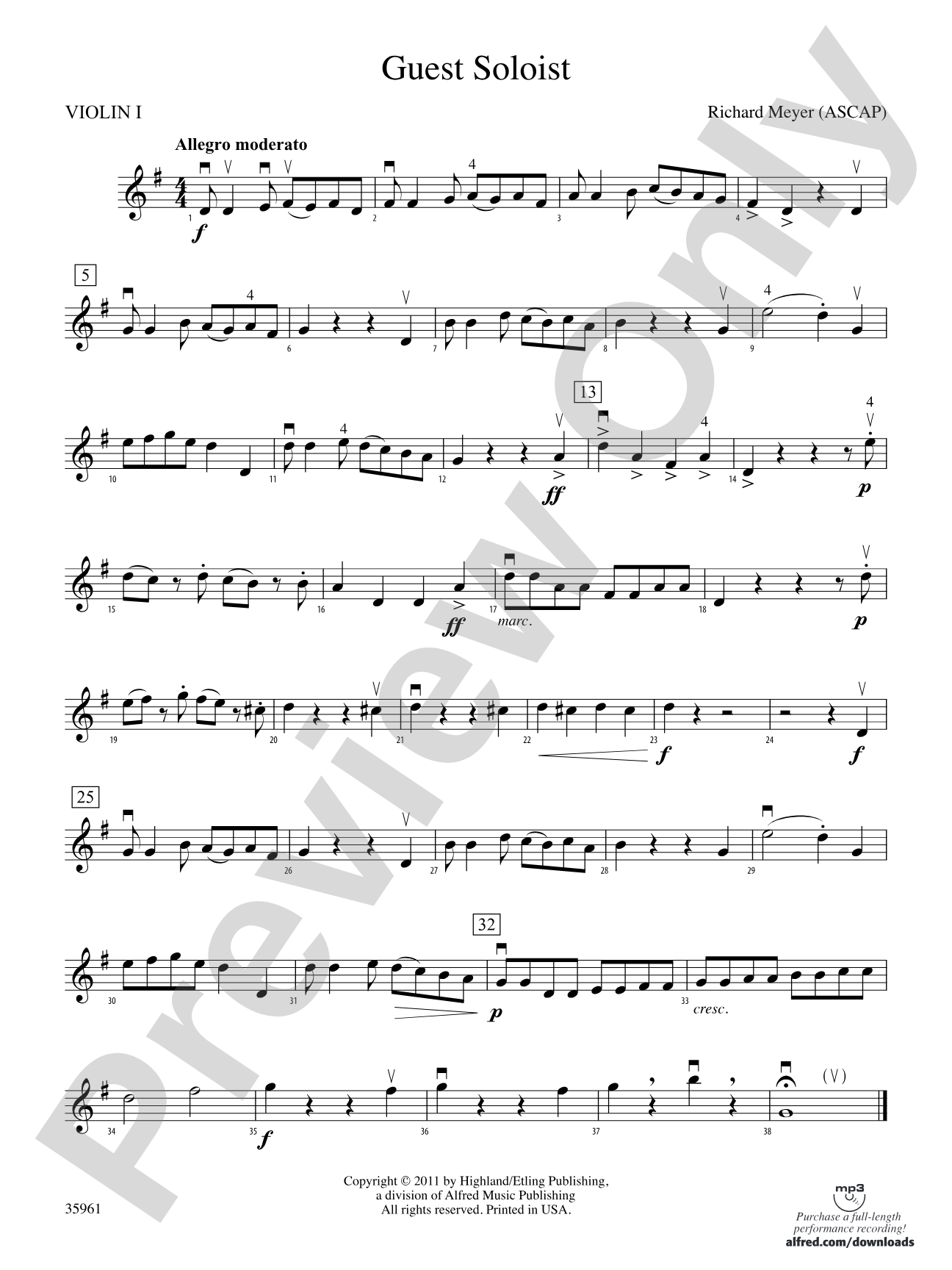 Guest Soloist: 1st Violin