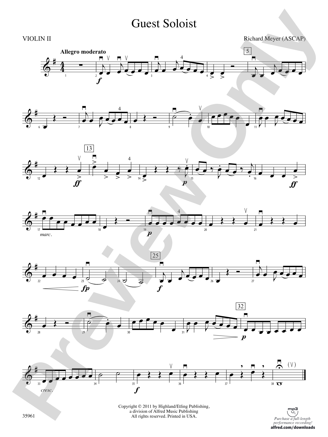 Guest Soloist: 2nd Violin