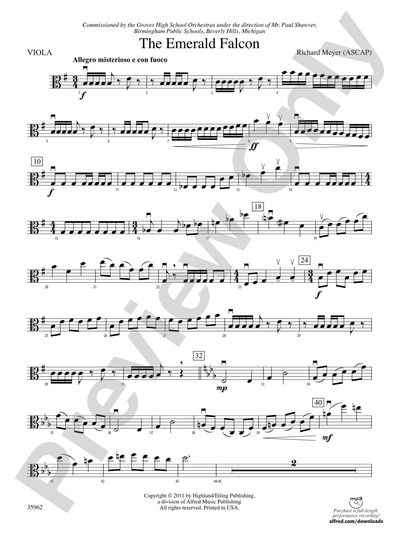 The Emerald Falcon: Viola