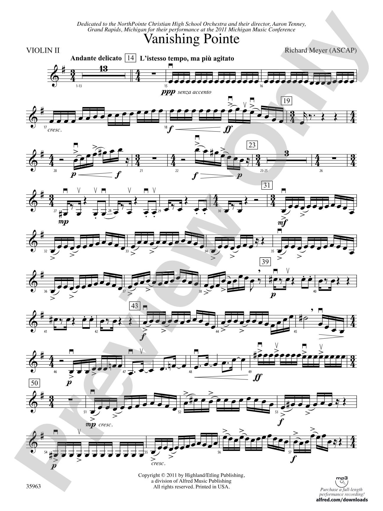 Vanishing Pointe: 2nd Violin