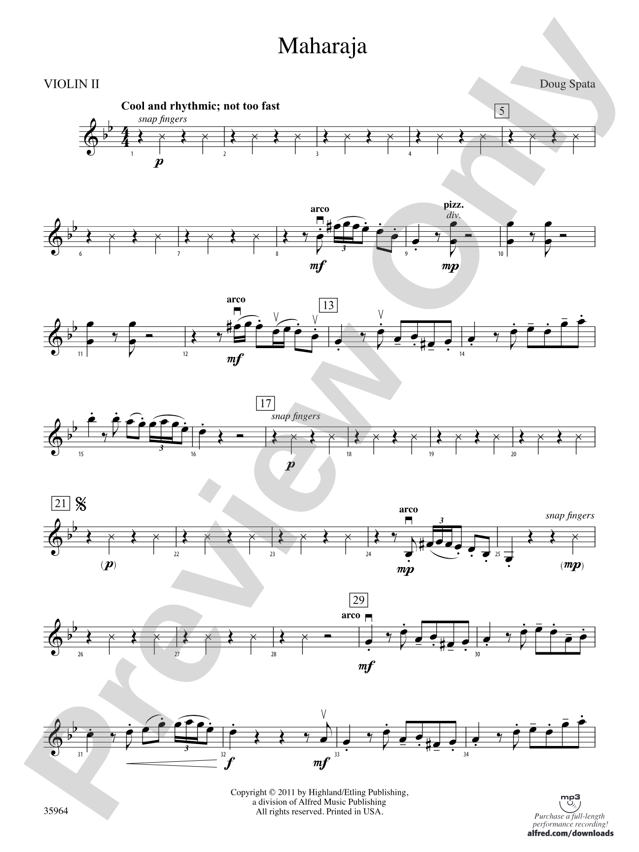 Maharaja: 2nd Violin