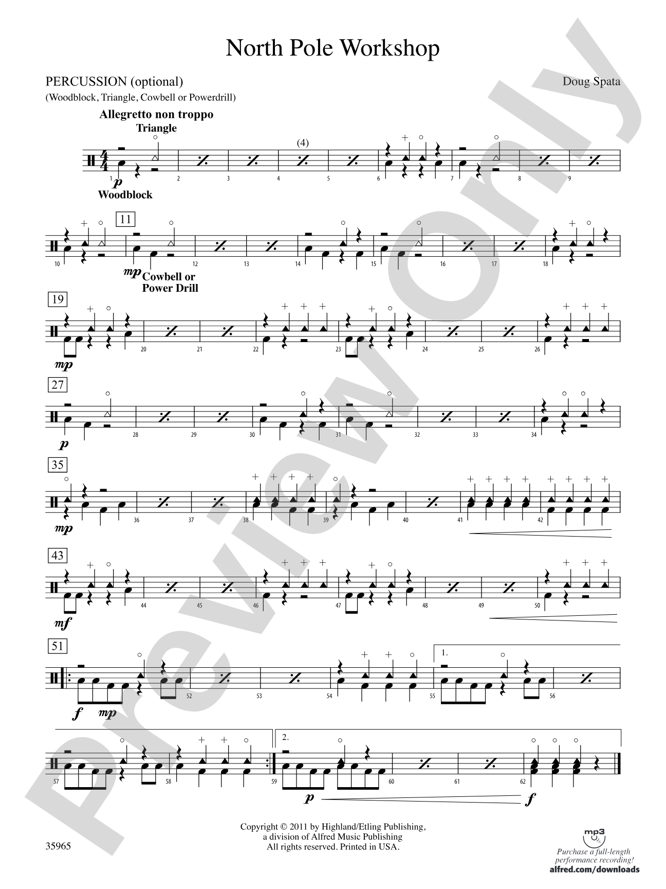 North Pole Workshop: 1st Percussion