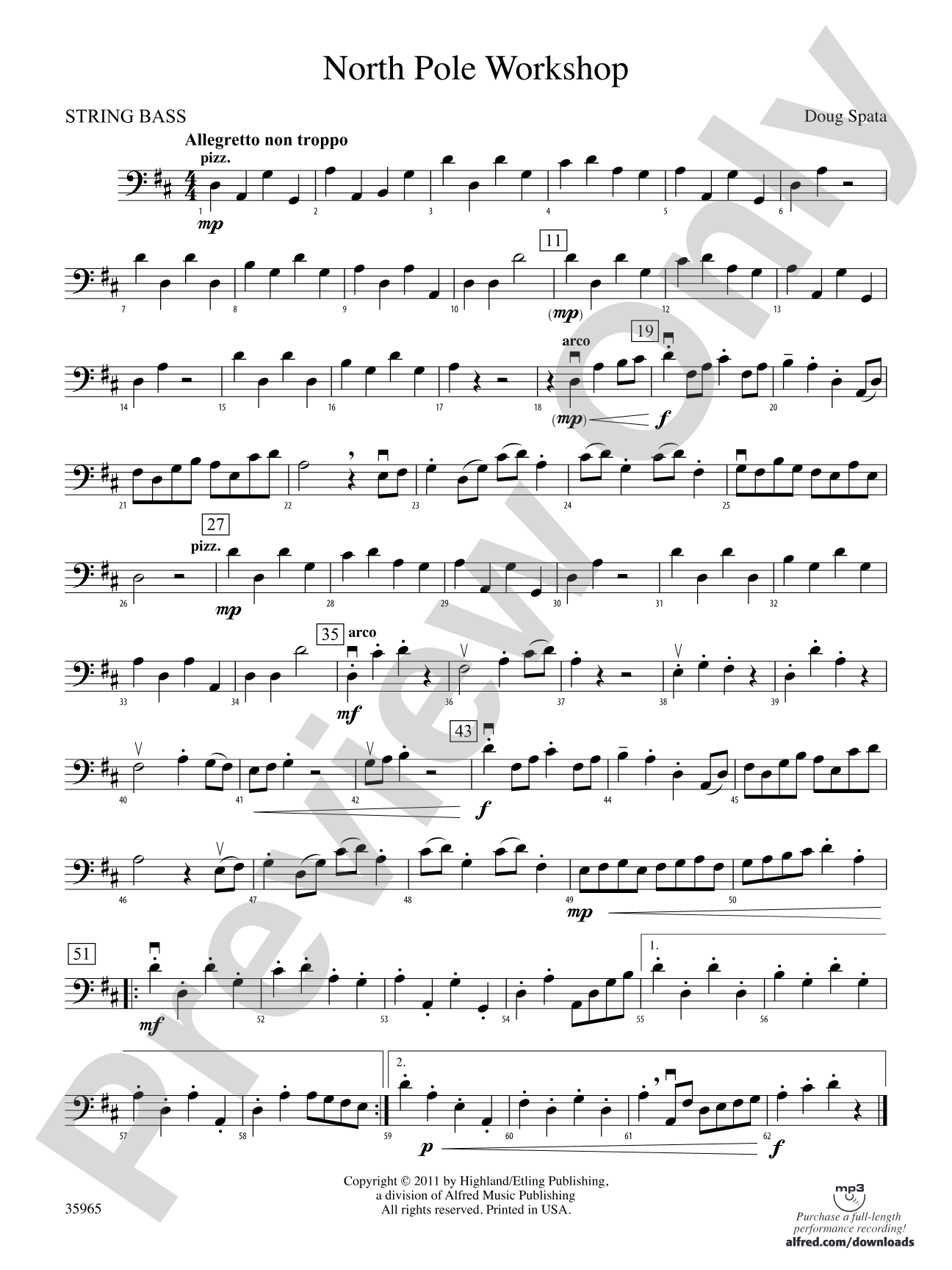 North Pole Workshop: String Bass