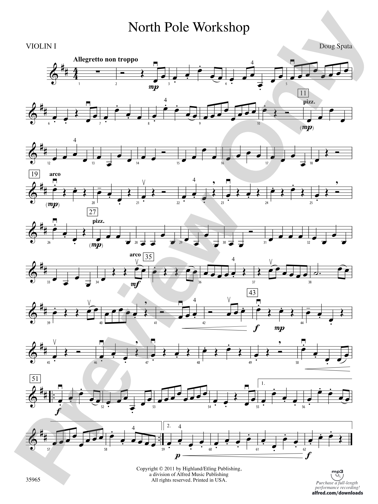 North Pole Workshop: 1st Violin