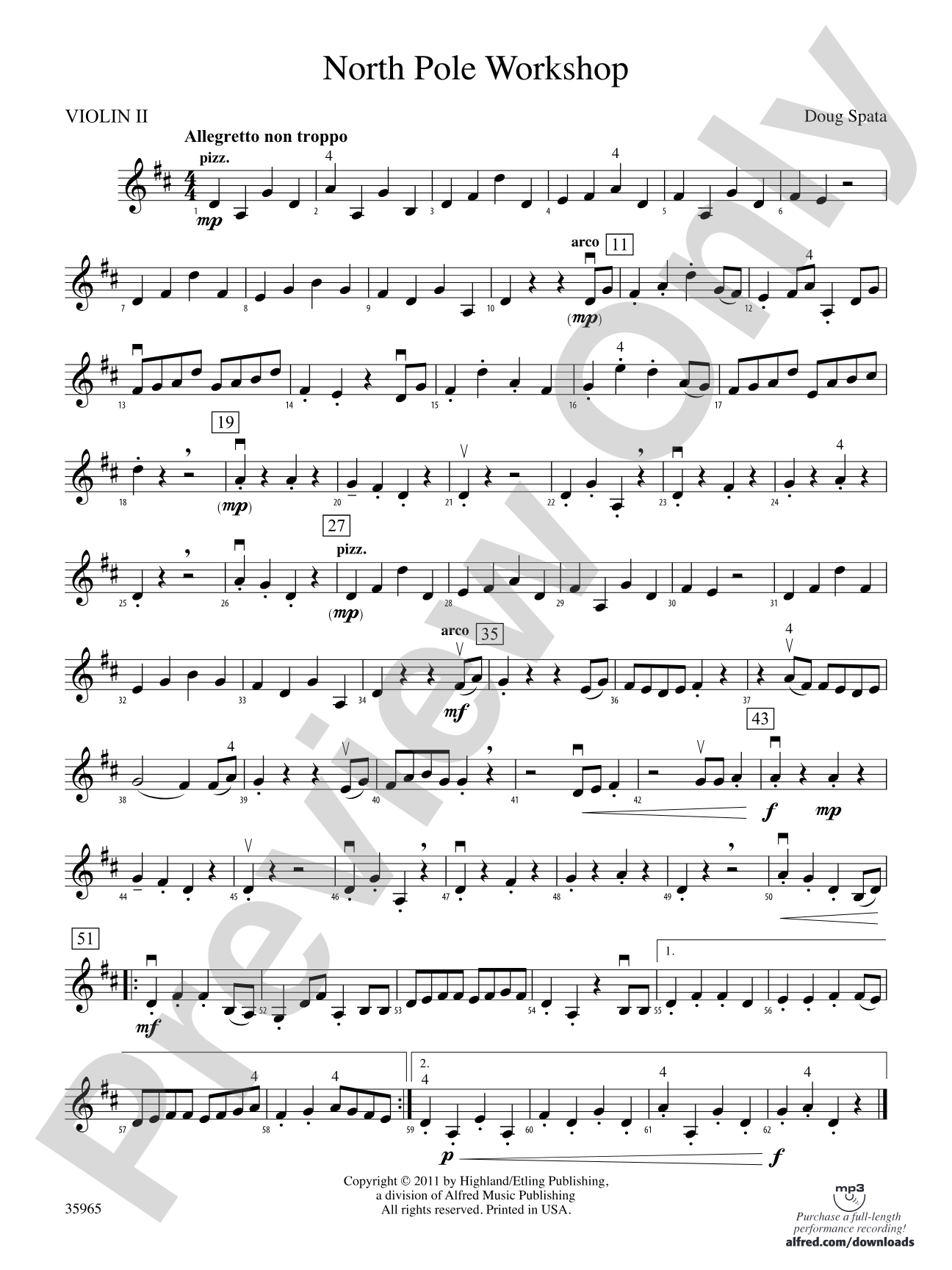 North Pole Workshop: 2nd Violin