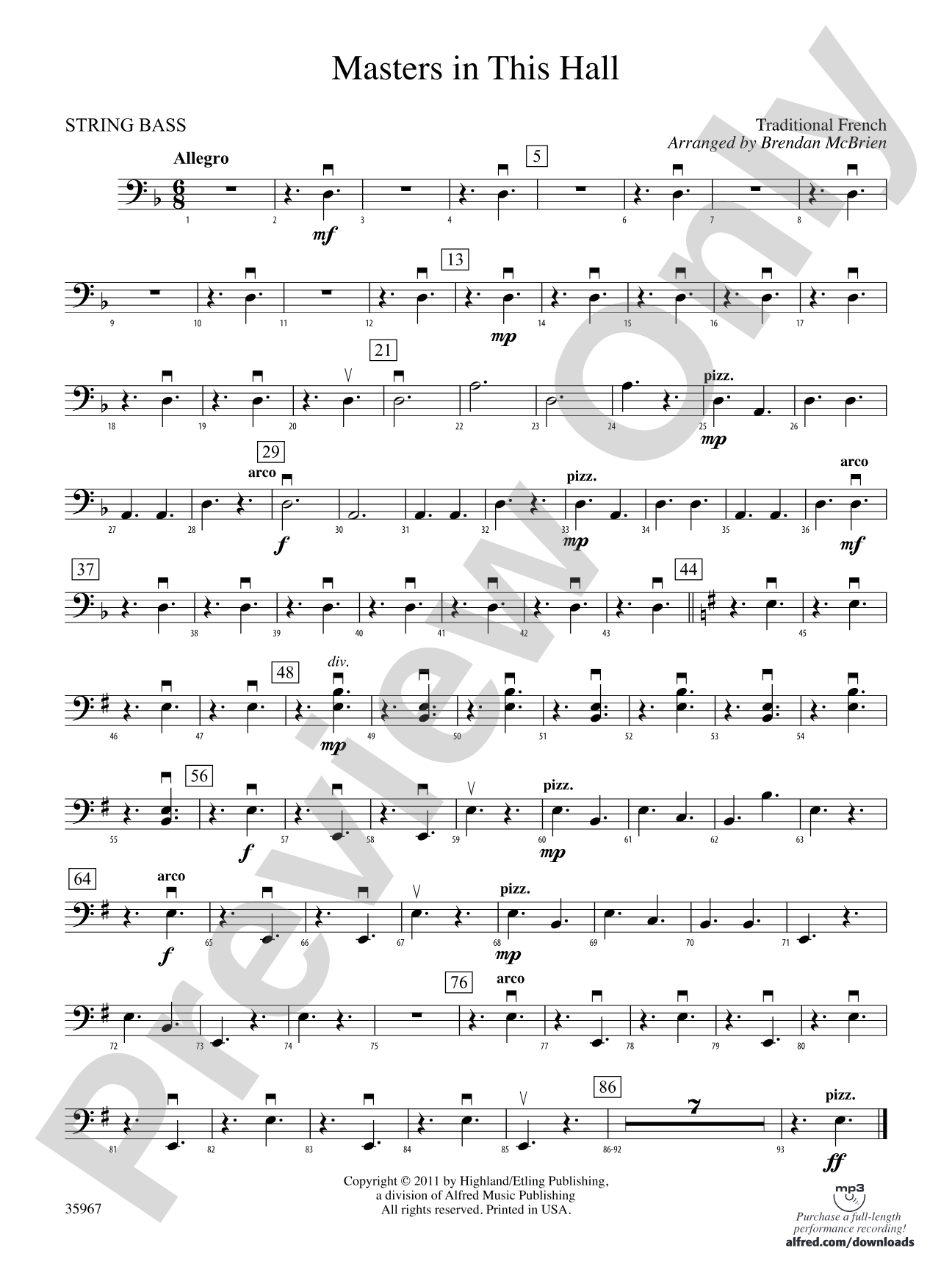 Masters in This Hall: String Bass