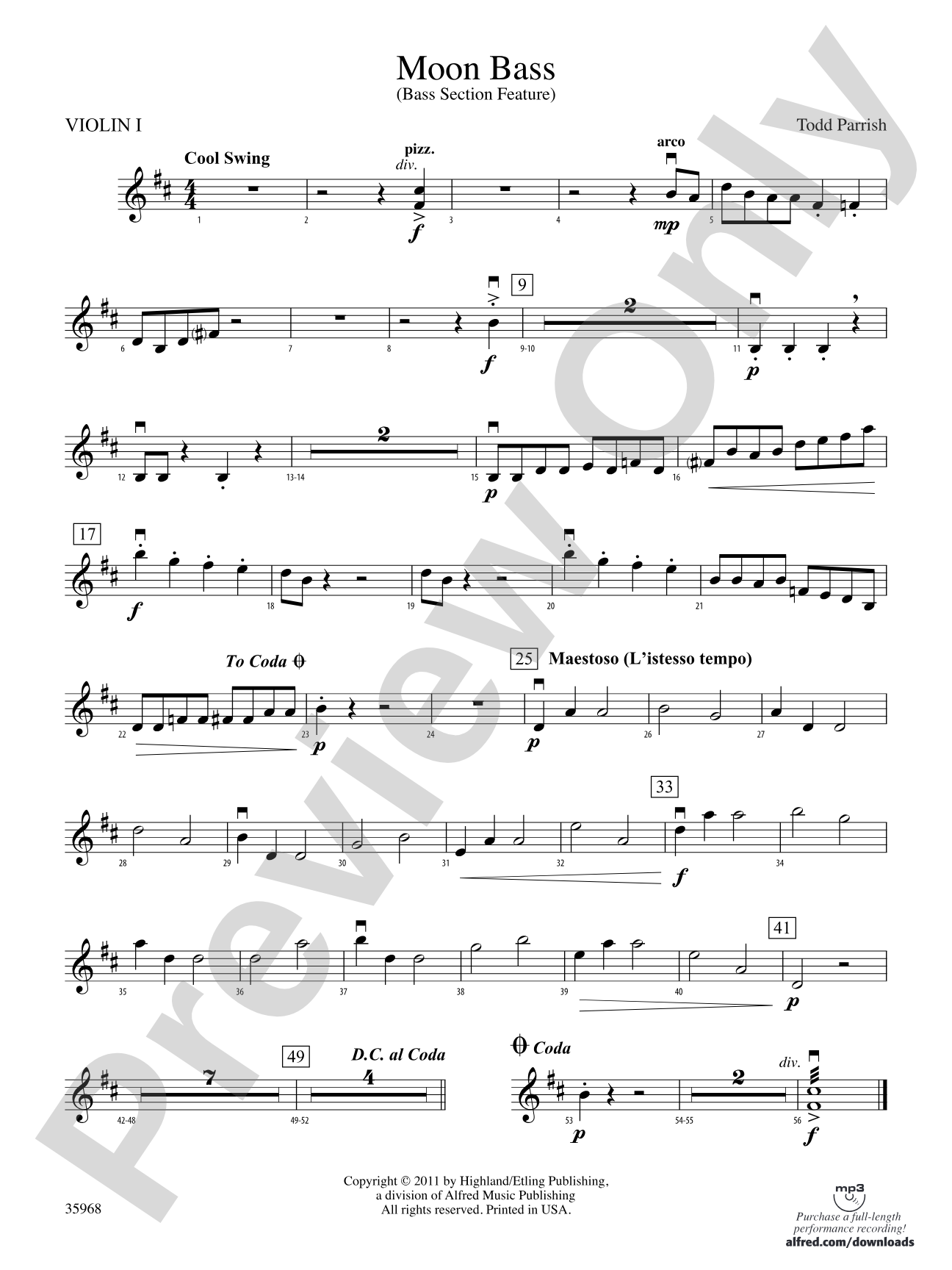 Moon Bass: 1st Violin