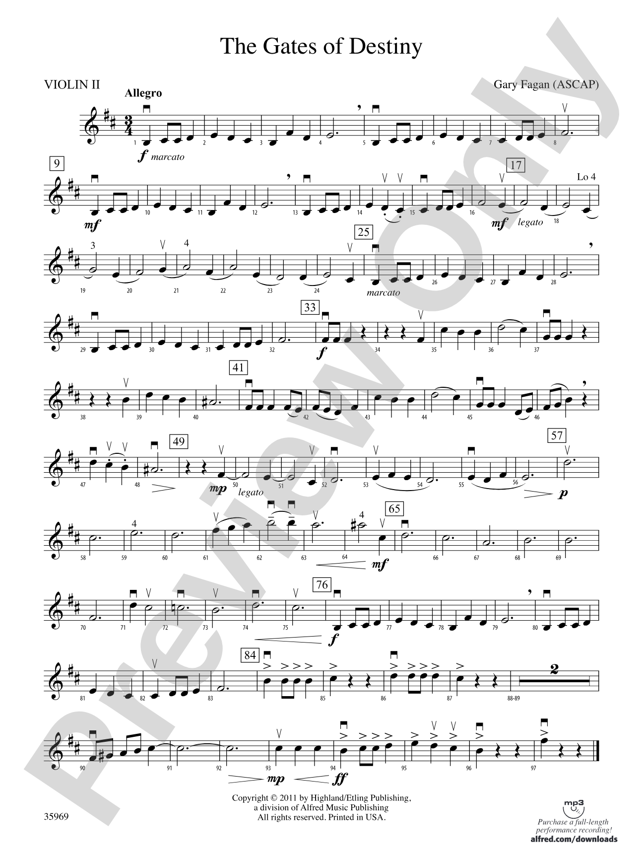 The Gates of Destiny: 2nd Violin