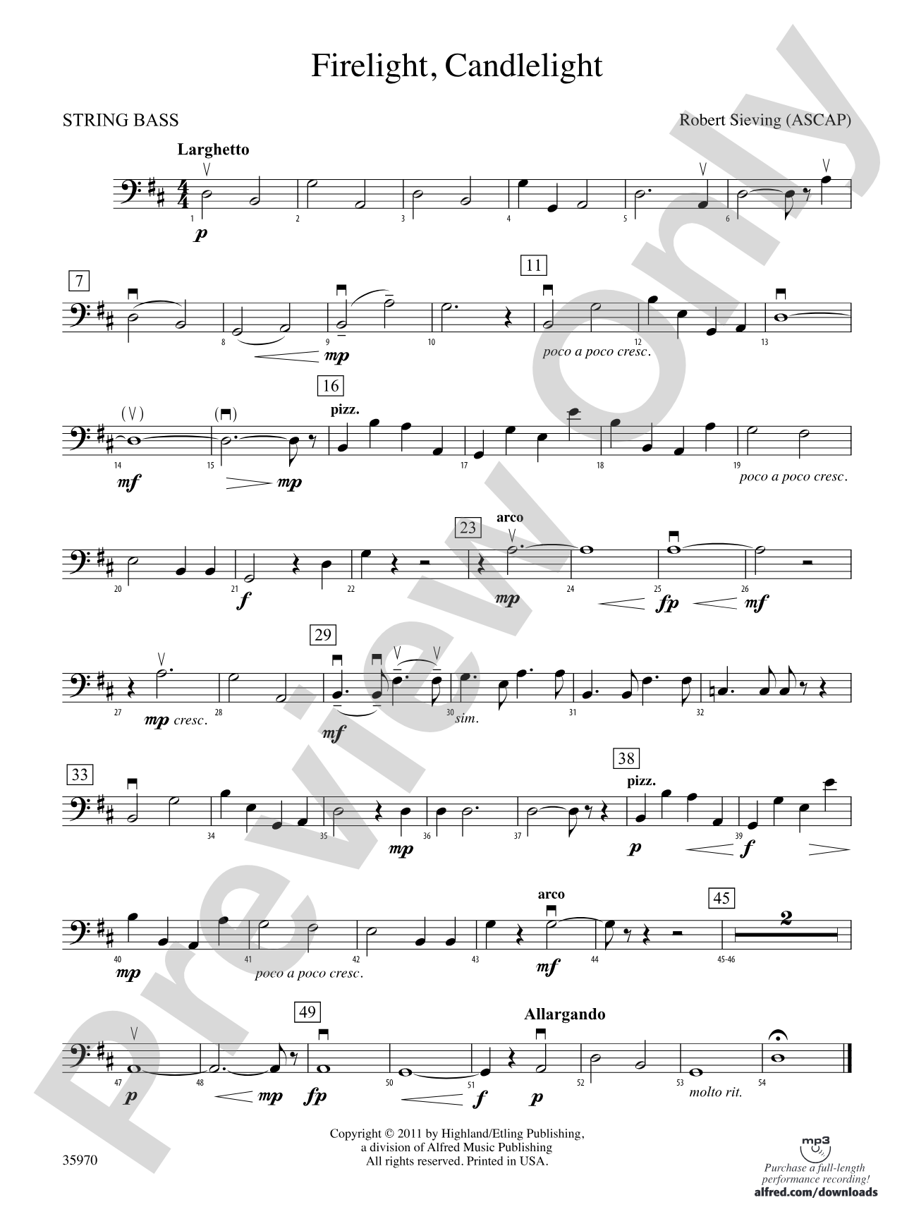 Firelight, Candlelight: String Bass