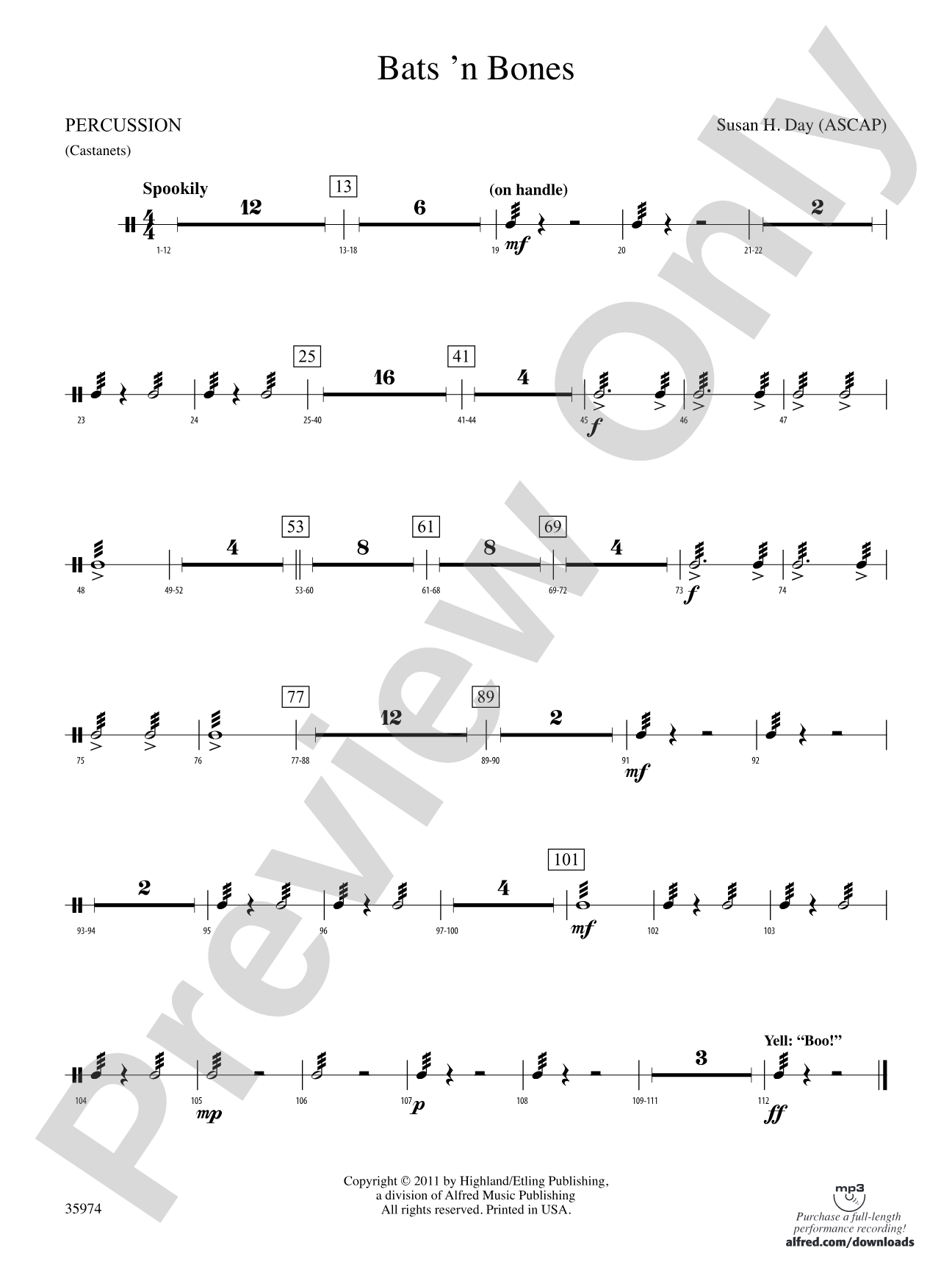 Bats 'n Bones: 1st Percussion