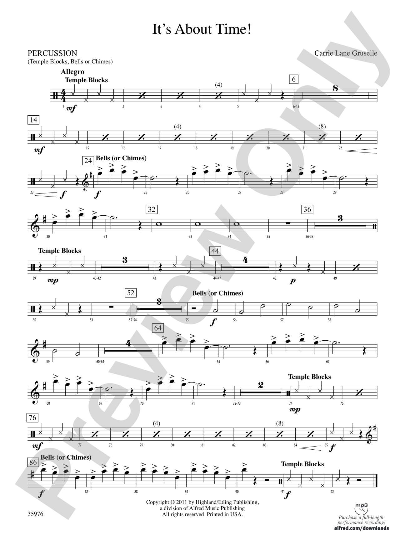 It's About Time!: 1st Percussion