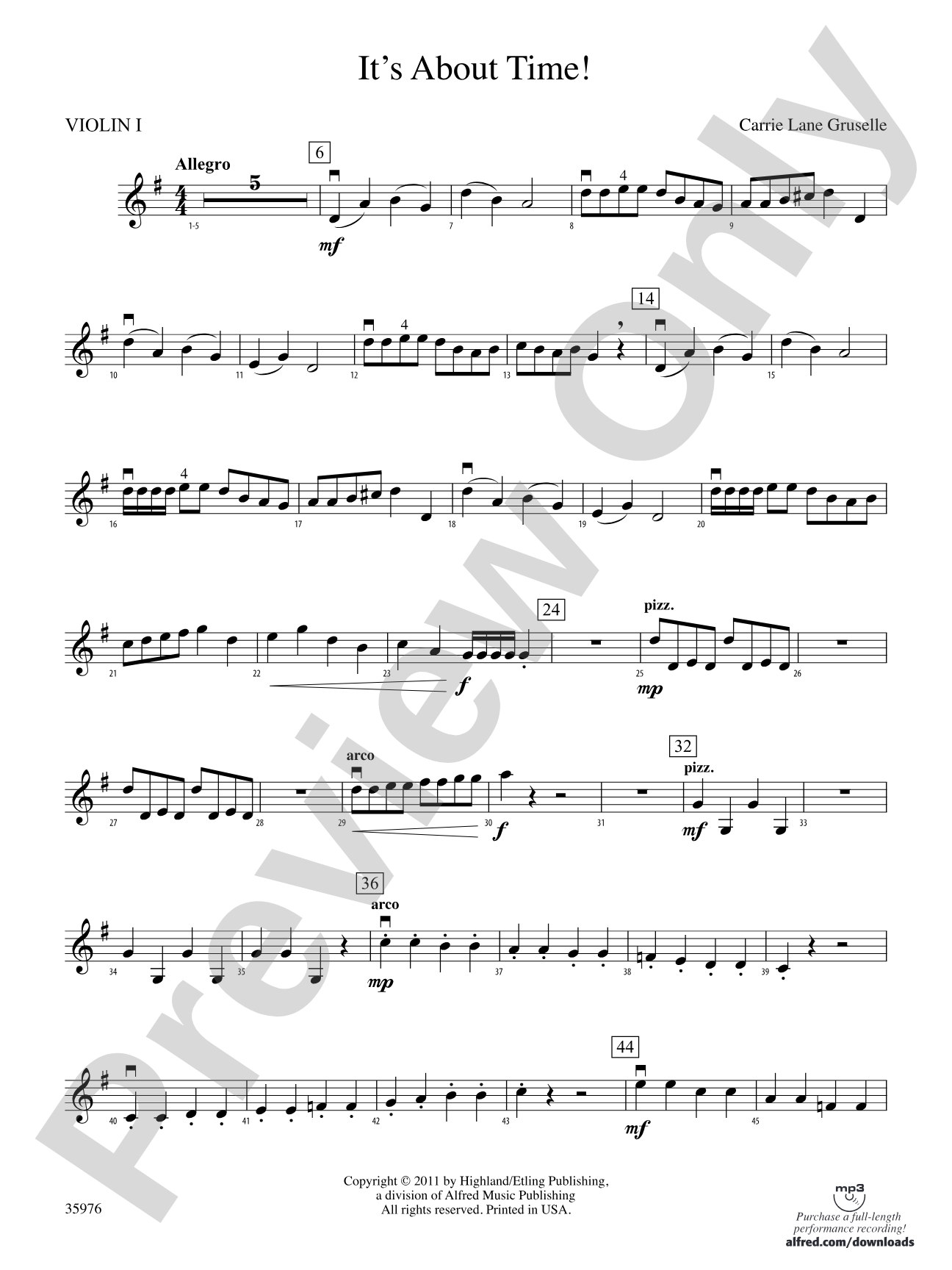 It's About Time!: 1st Violin