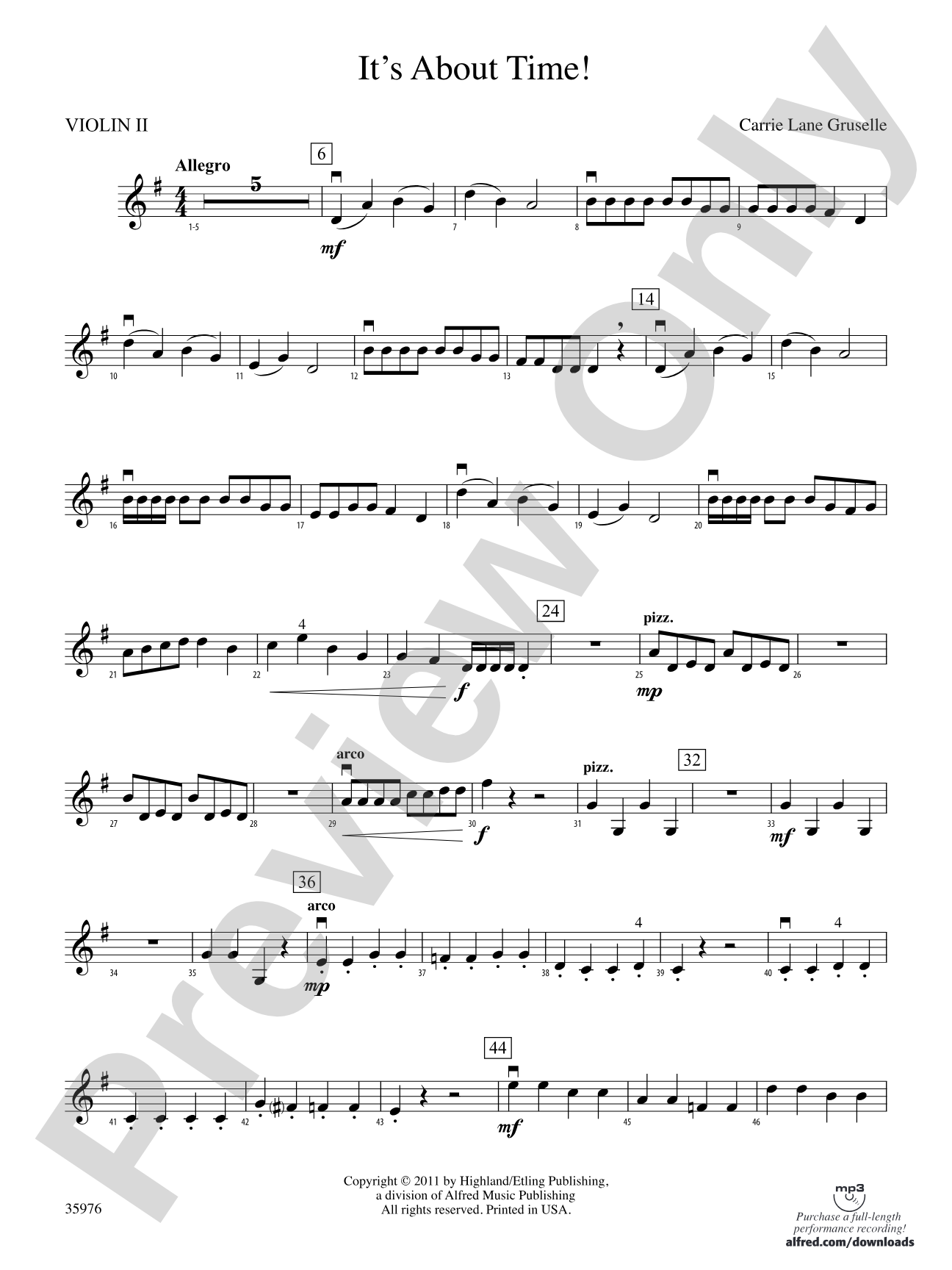 It's About Time!: 2nd Violin