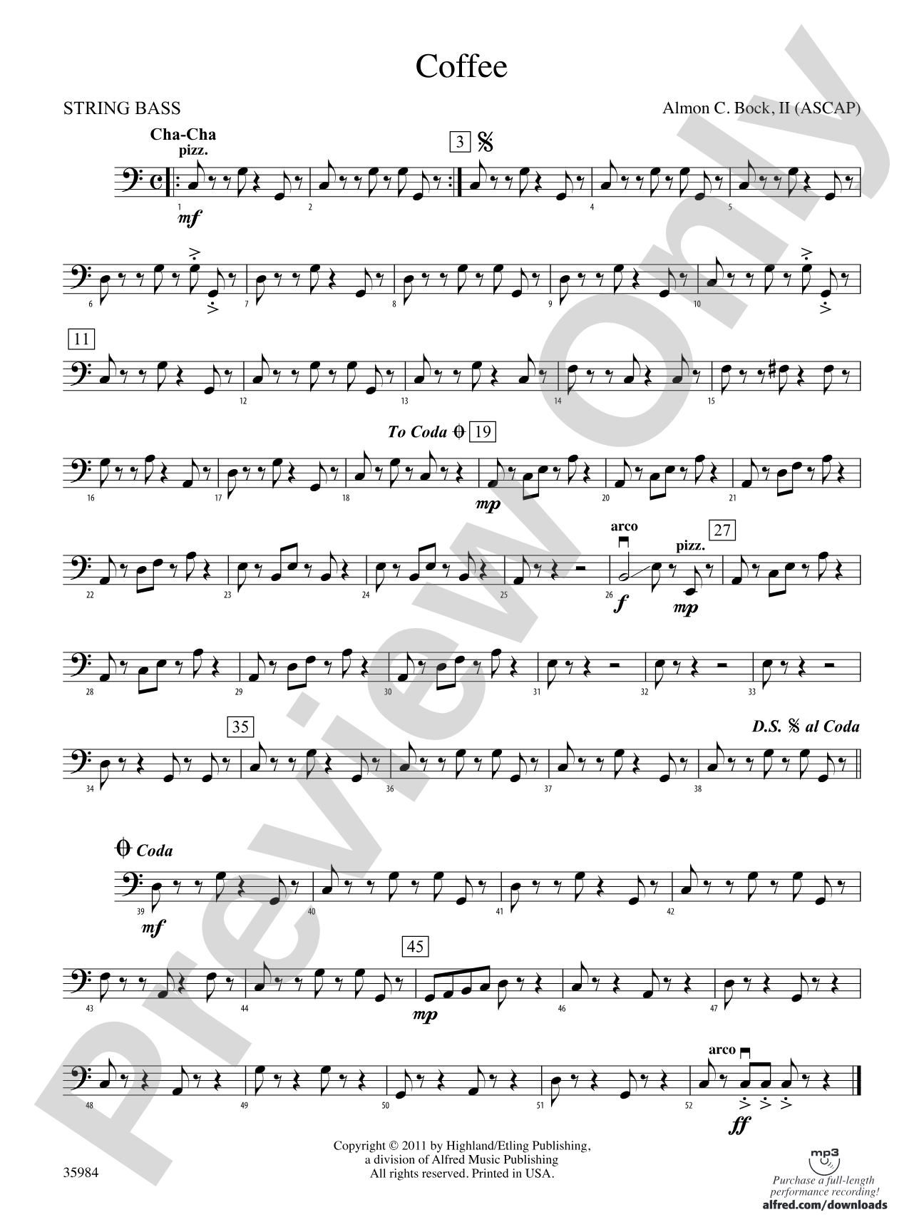 Coffee: String Bass