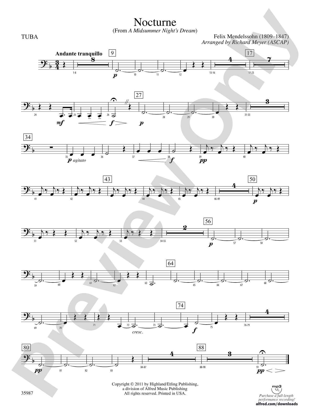 Nocturne (from A Midsummer Night's Dream): Tuba