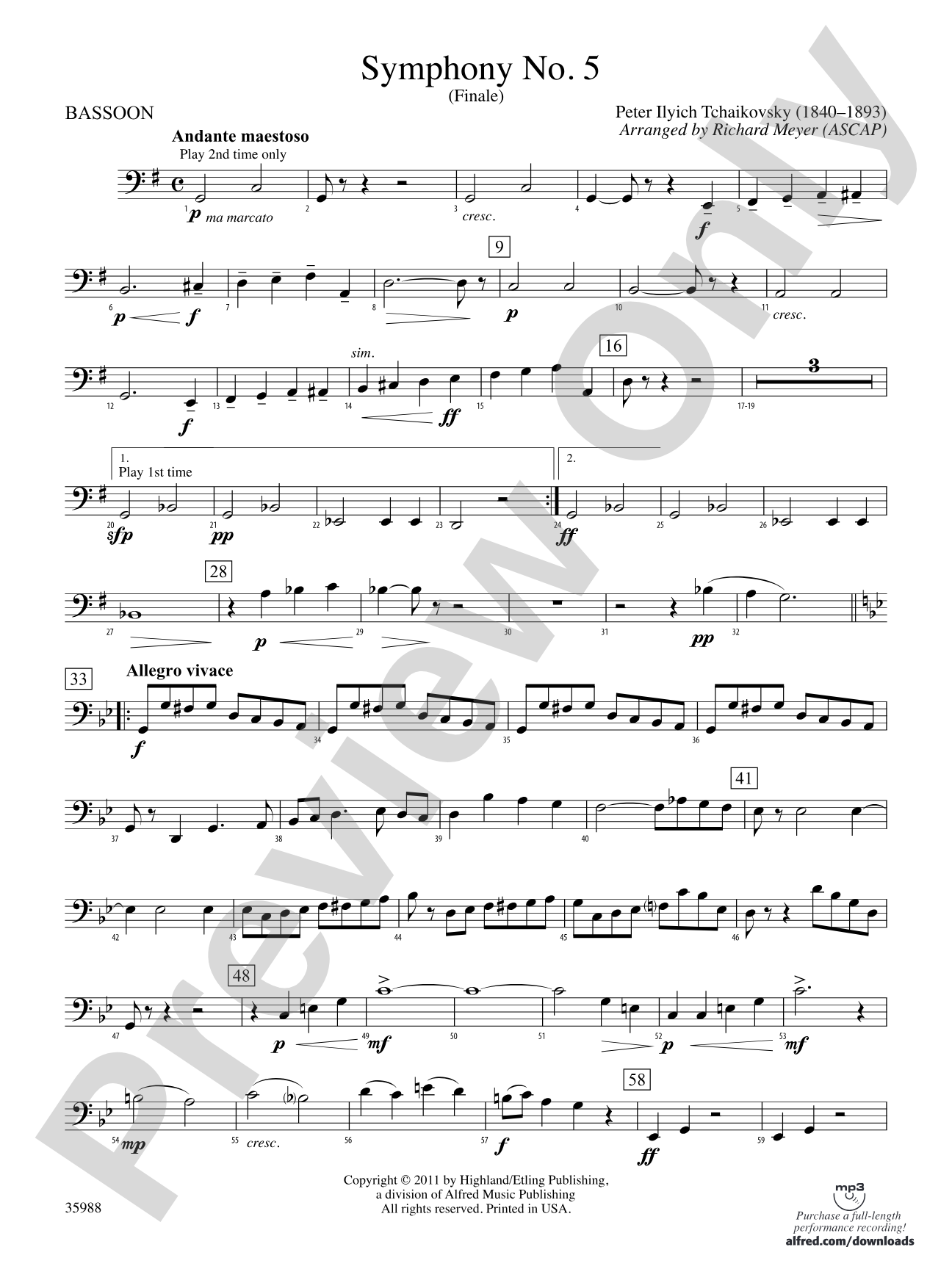 Symphony No. 5: Bassoon