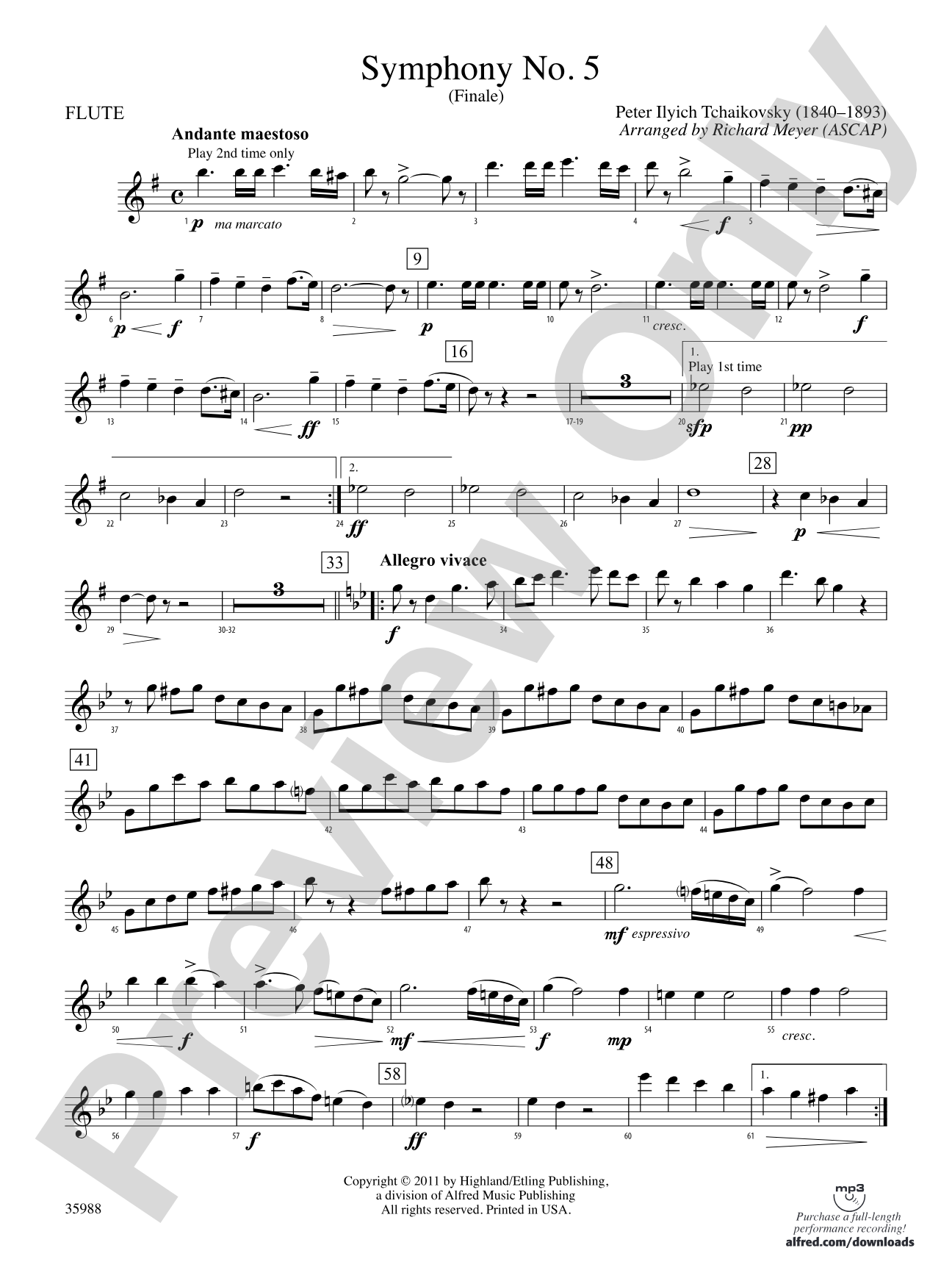 Symphony No. 5: Flute