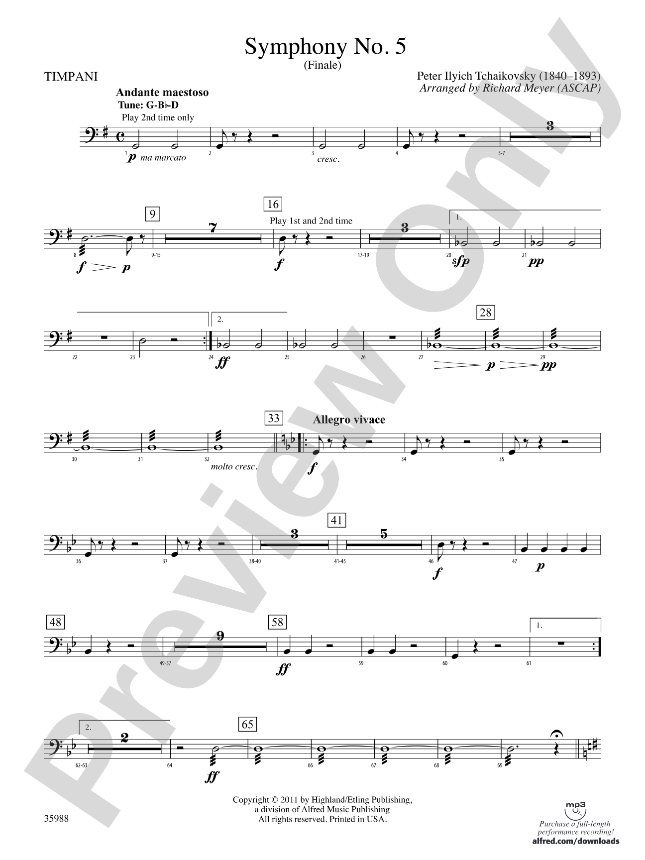 Symphony No. 5: Timpani