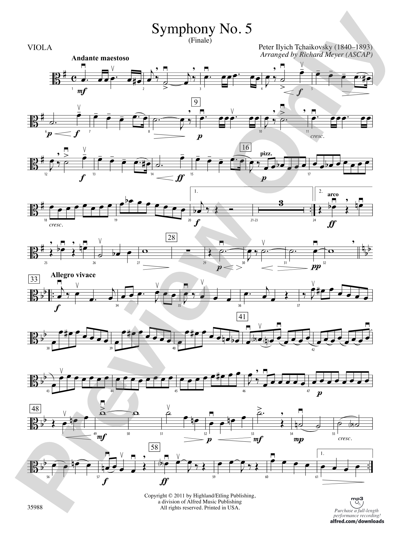 Symphony No. 5: Viola