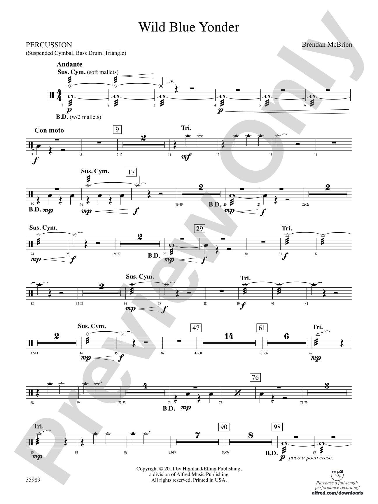 Wild Blue Yonder: 1st Percussion