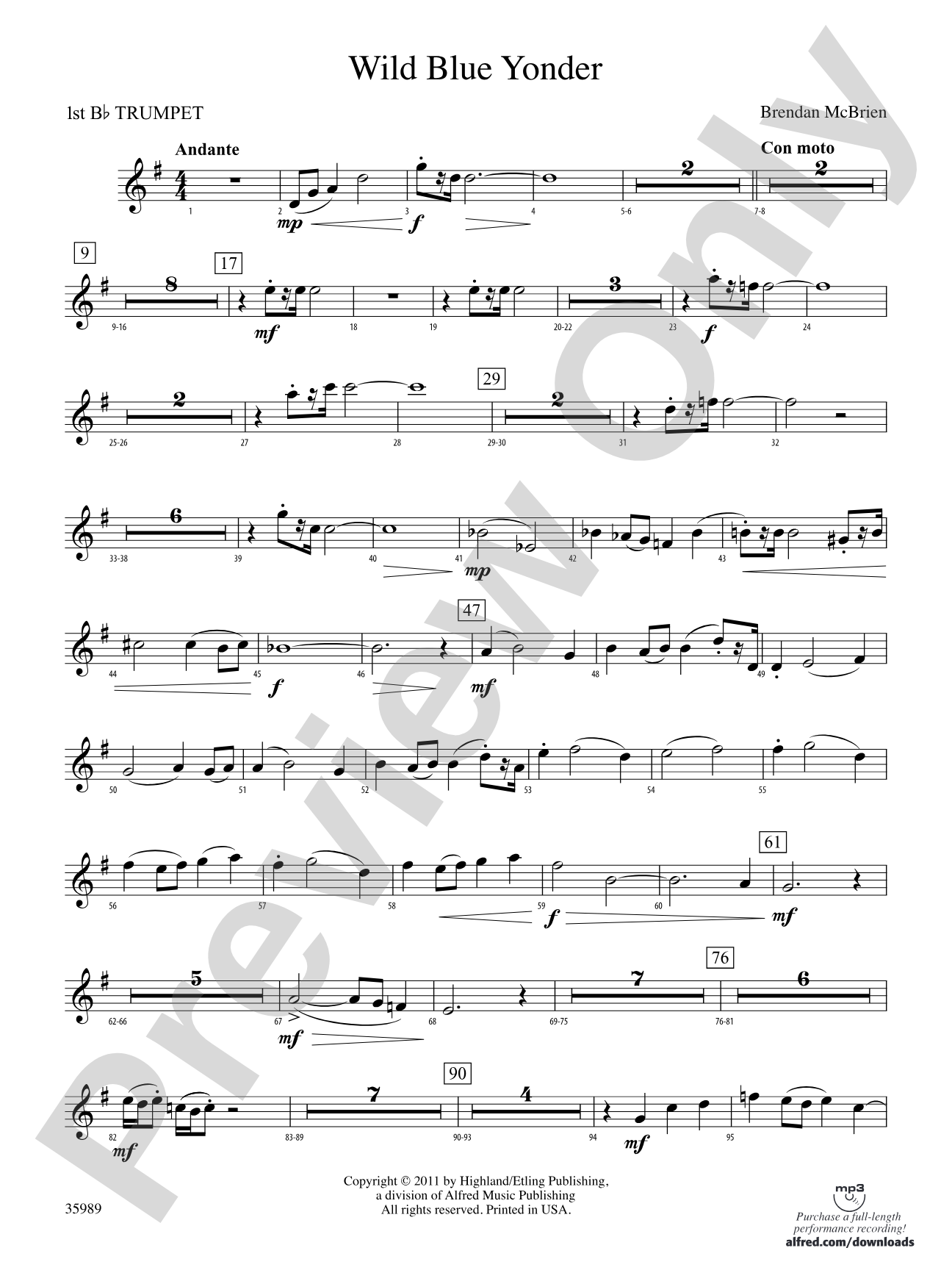Wild Blue Yonder: 1st B-flat Trumpet