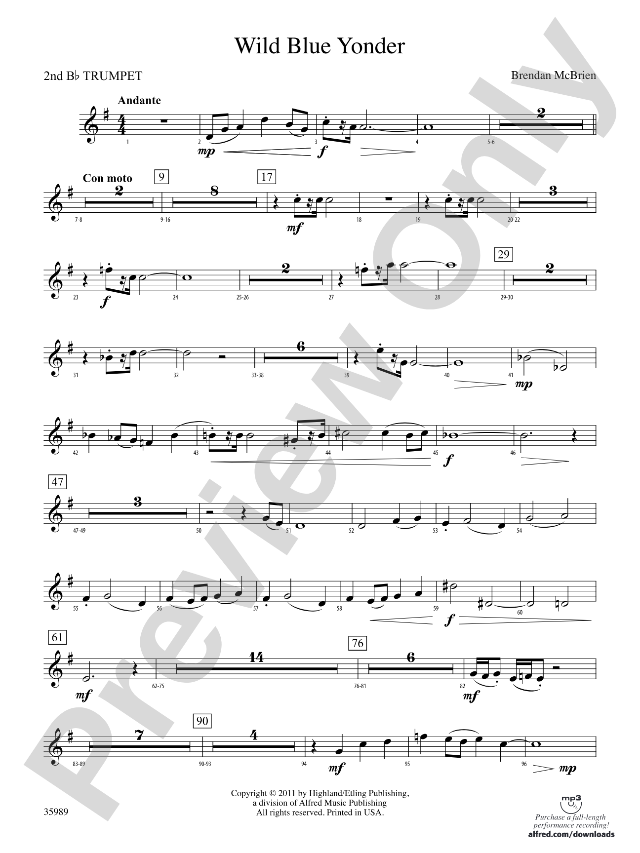 Wild Blue Yonder: 2nd B-flat Trumpet