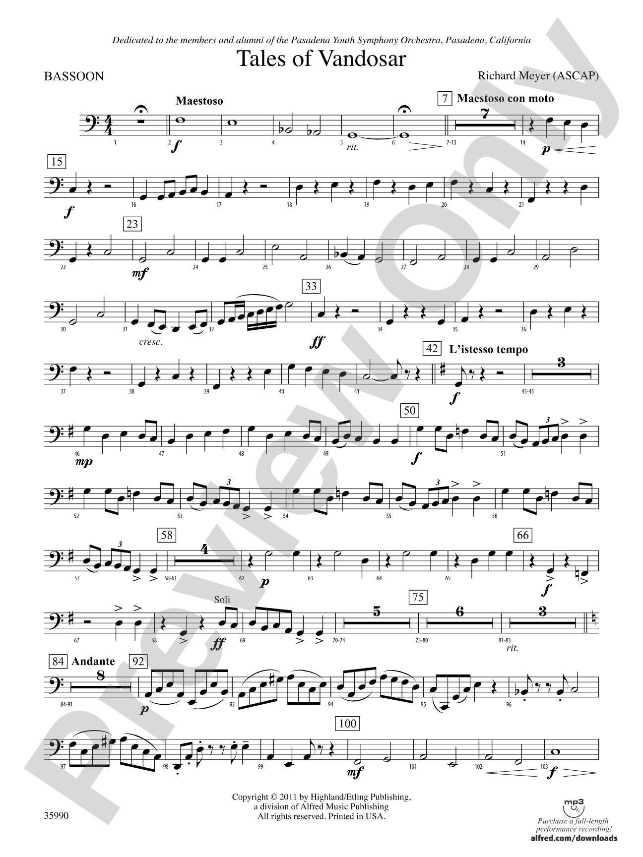 Tales of Vandosar: Bassoon
