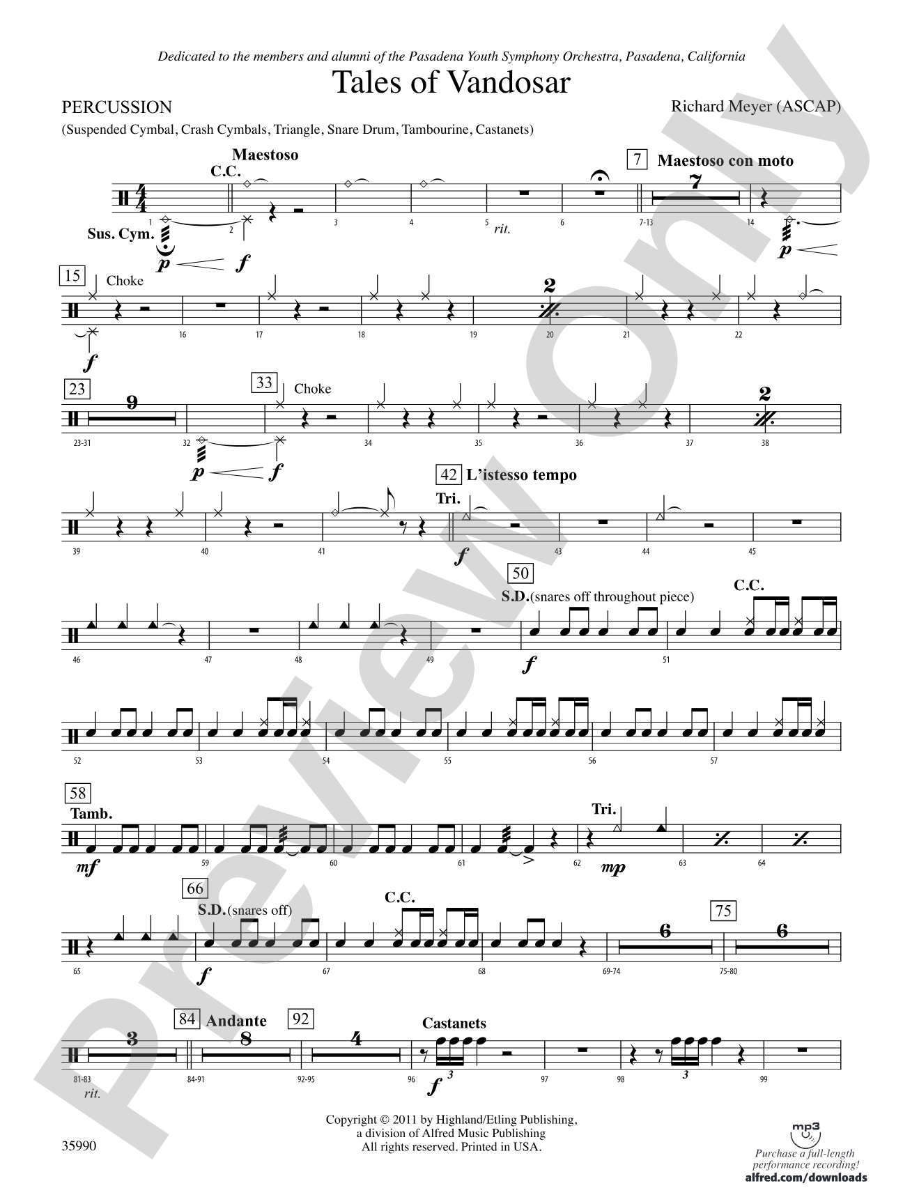 Tales of Vandosar: 1st Percussion