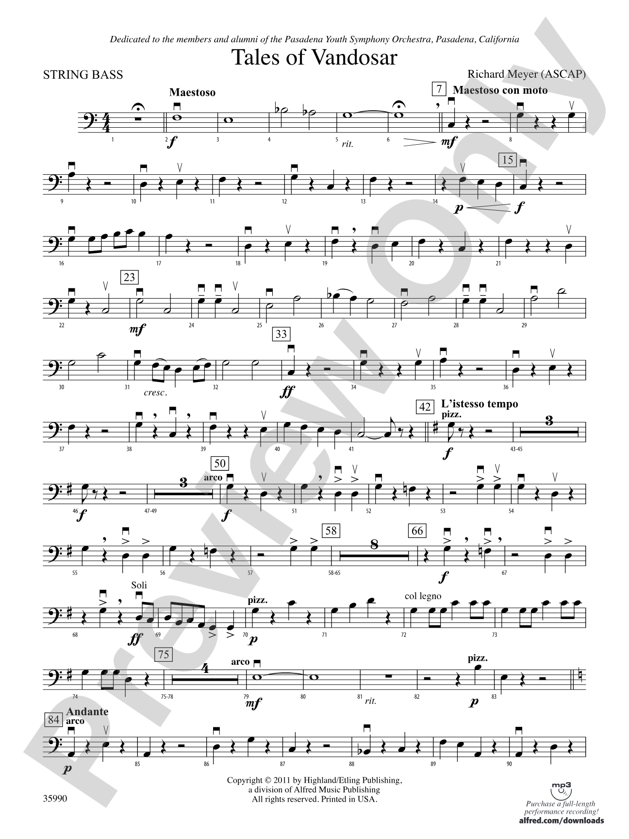 Tales of Vandosar: String Bass