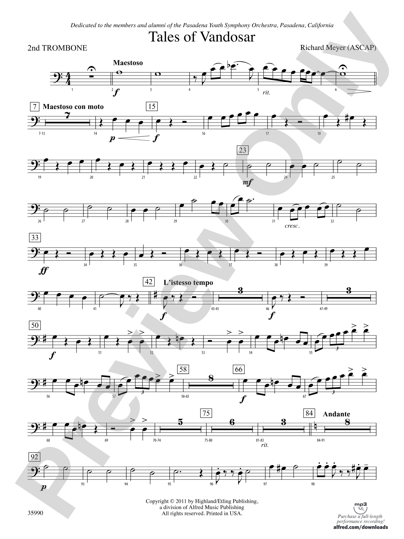 Tales of Vandosar: 2nd Trombone
