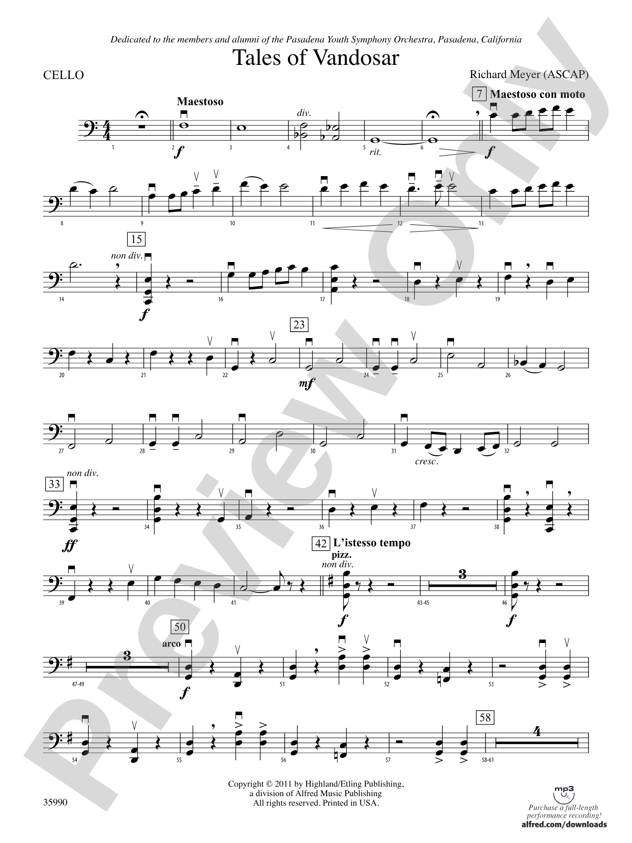 Tales of Vandosar: Cello