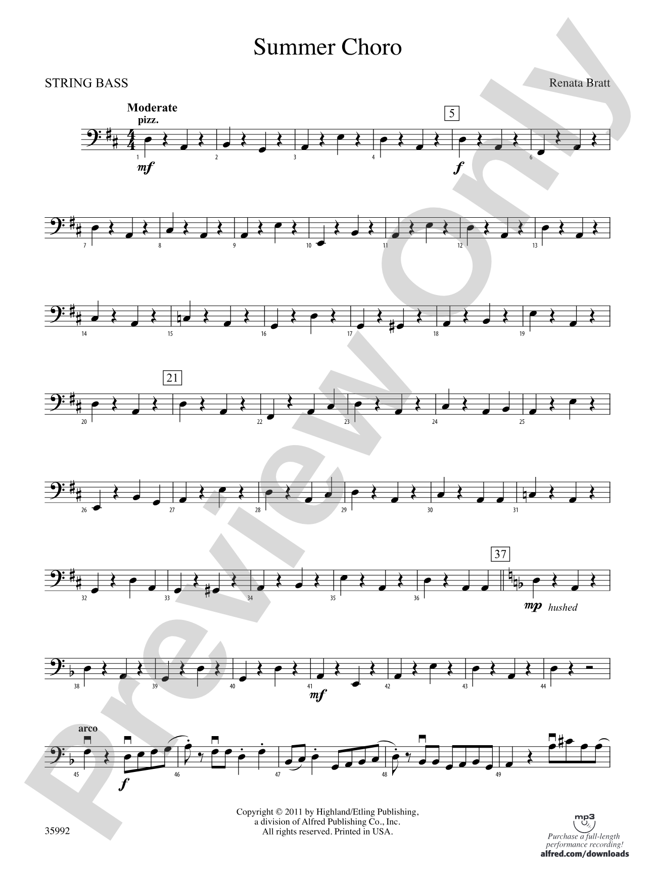 Summer Choro: String Bass