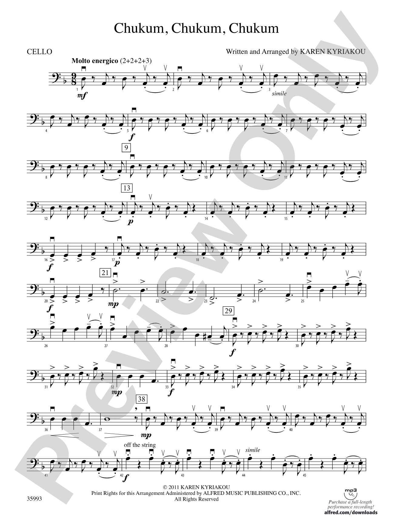 Chukum, Chukum, Chukum: Cello